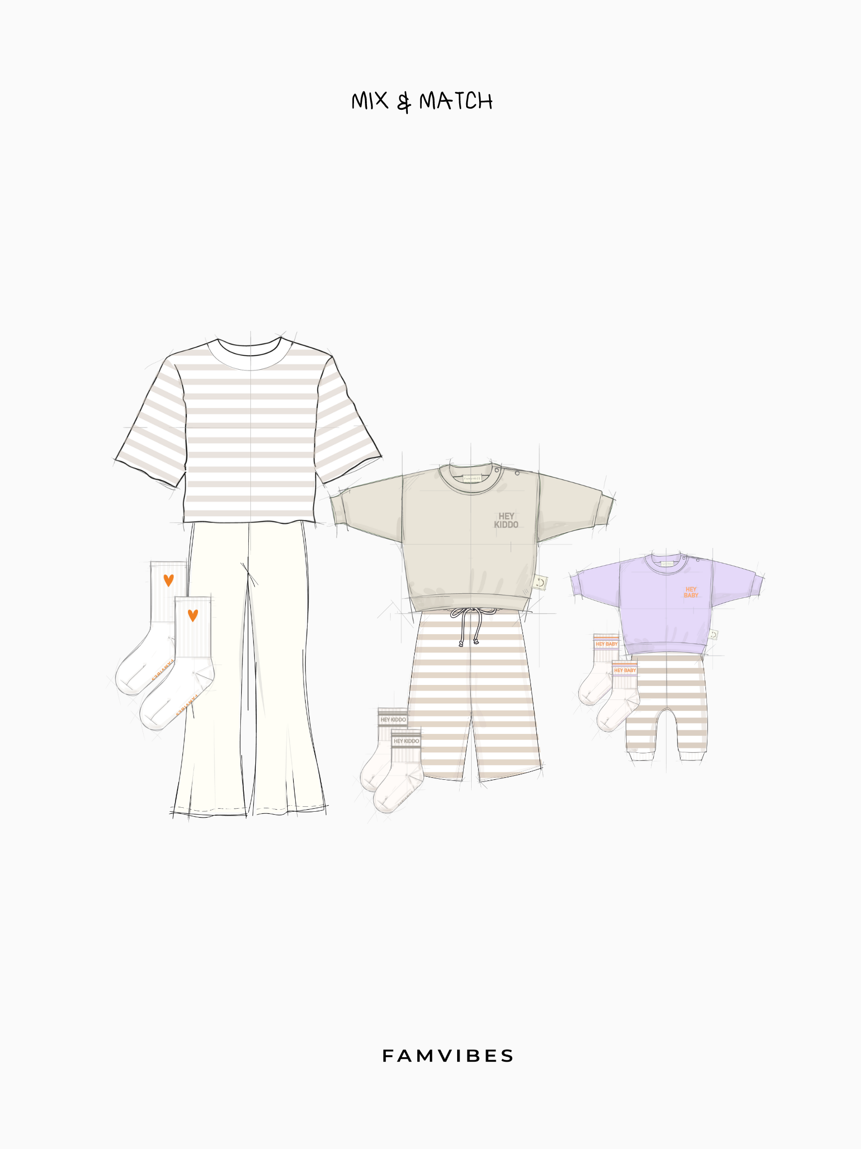 HEY BABY Sweatshirt - lavender/ orange - FAMVIBES