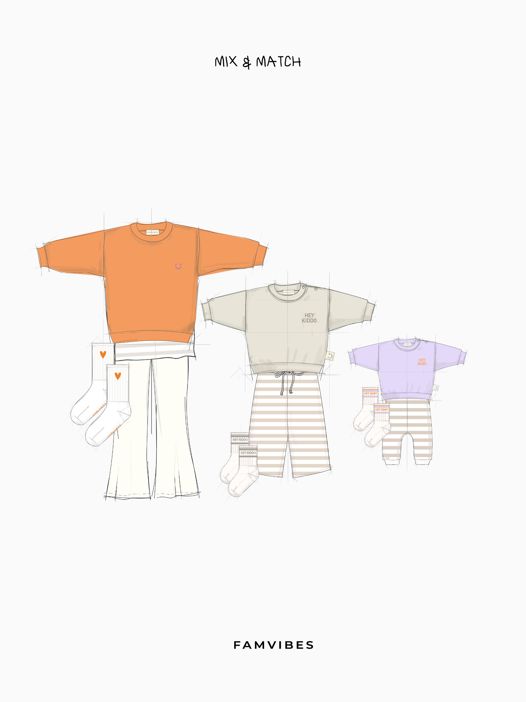 HEY BABY Sweatshirt - lavender/ orange - FAMVIBES