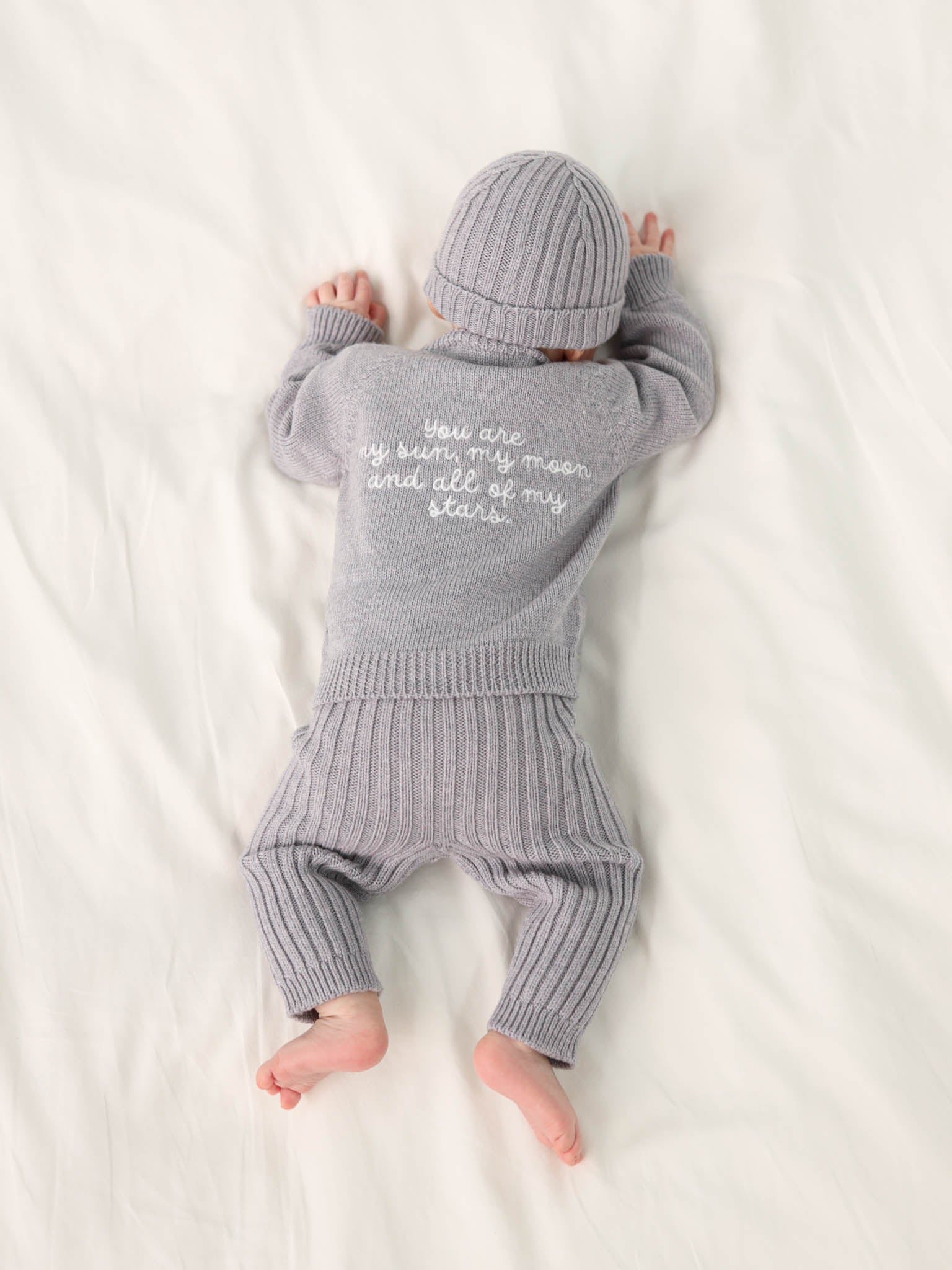 Strickjacke YOU ARE MY SUN 2.0 grey - FAMVIBES