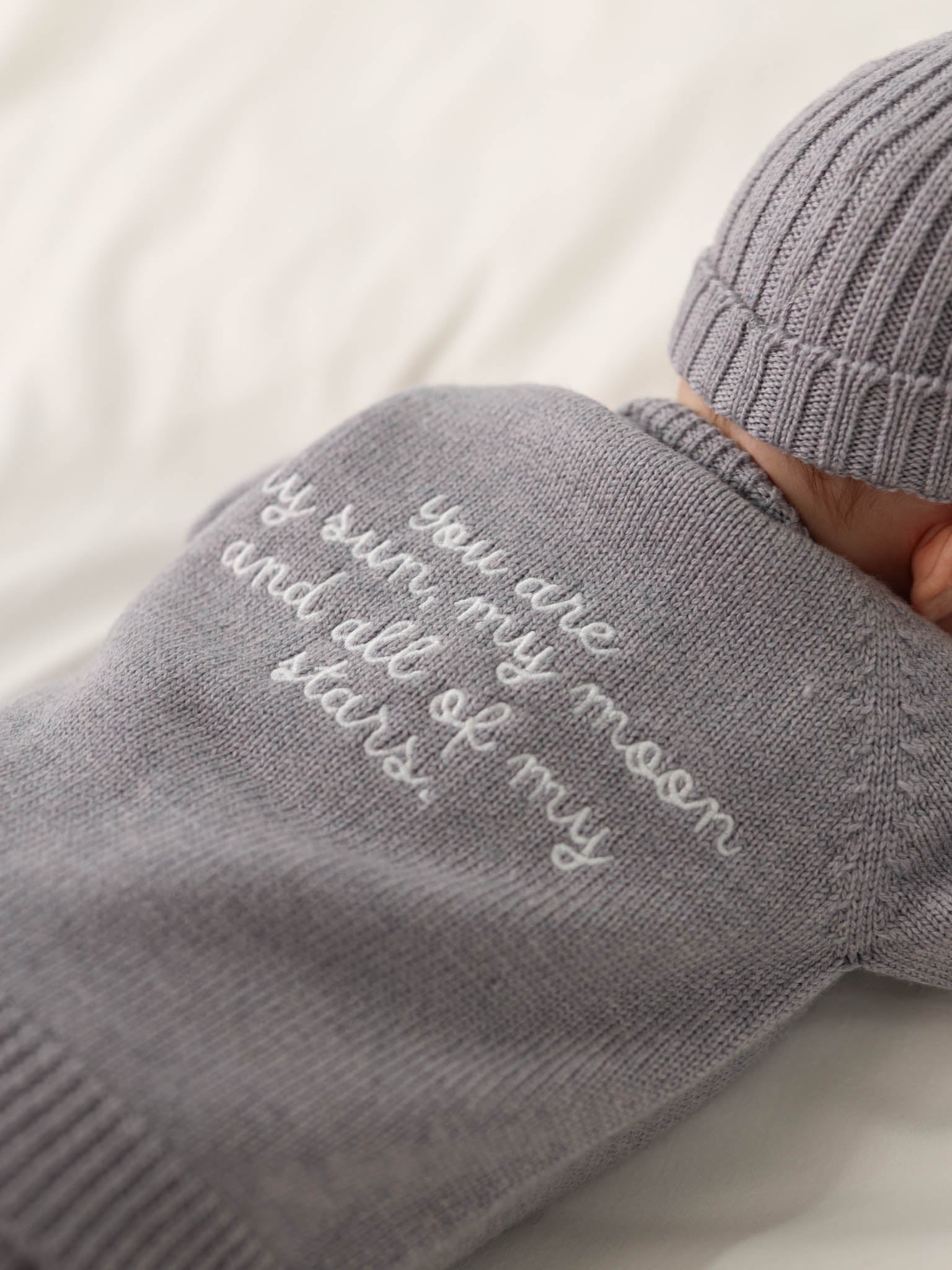 Strickjacke YOU ARE MY SUN 2.0 grey - FAMVIBES