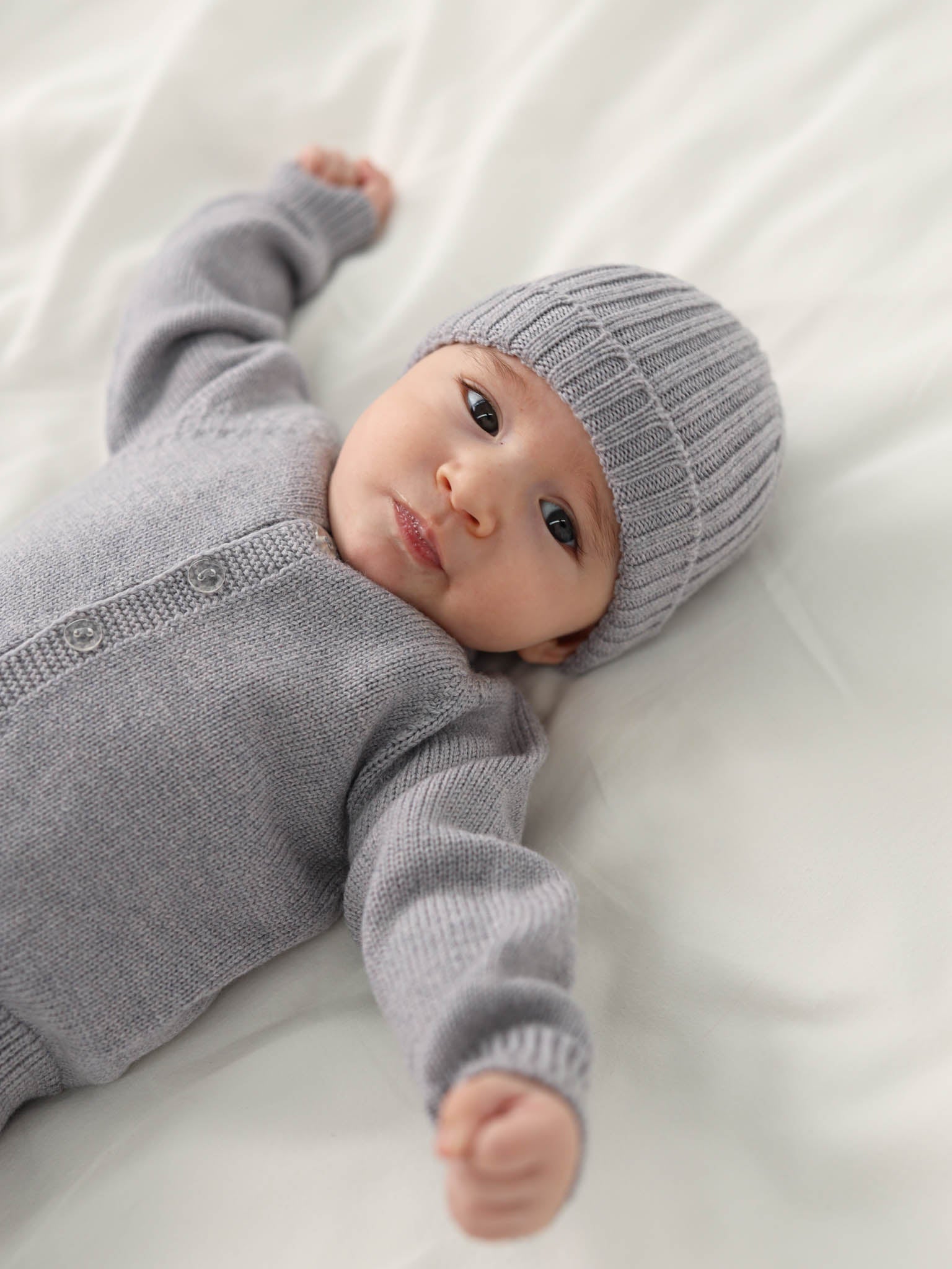 Strickmütze TINY 2.0 grey - FAMVIBES