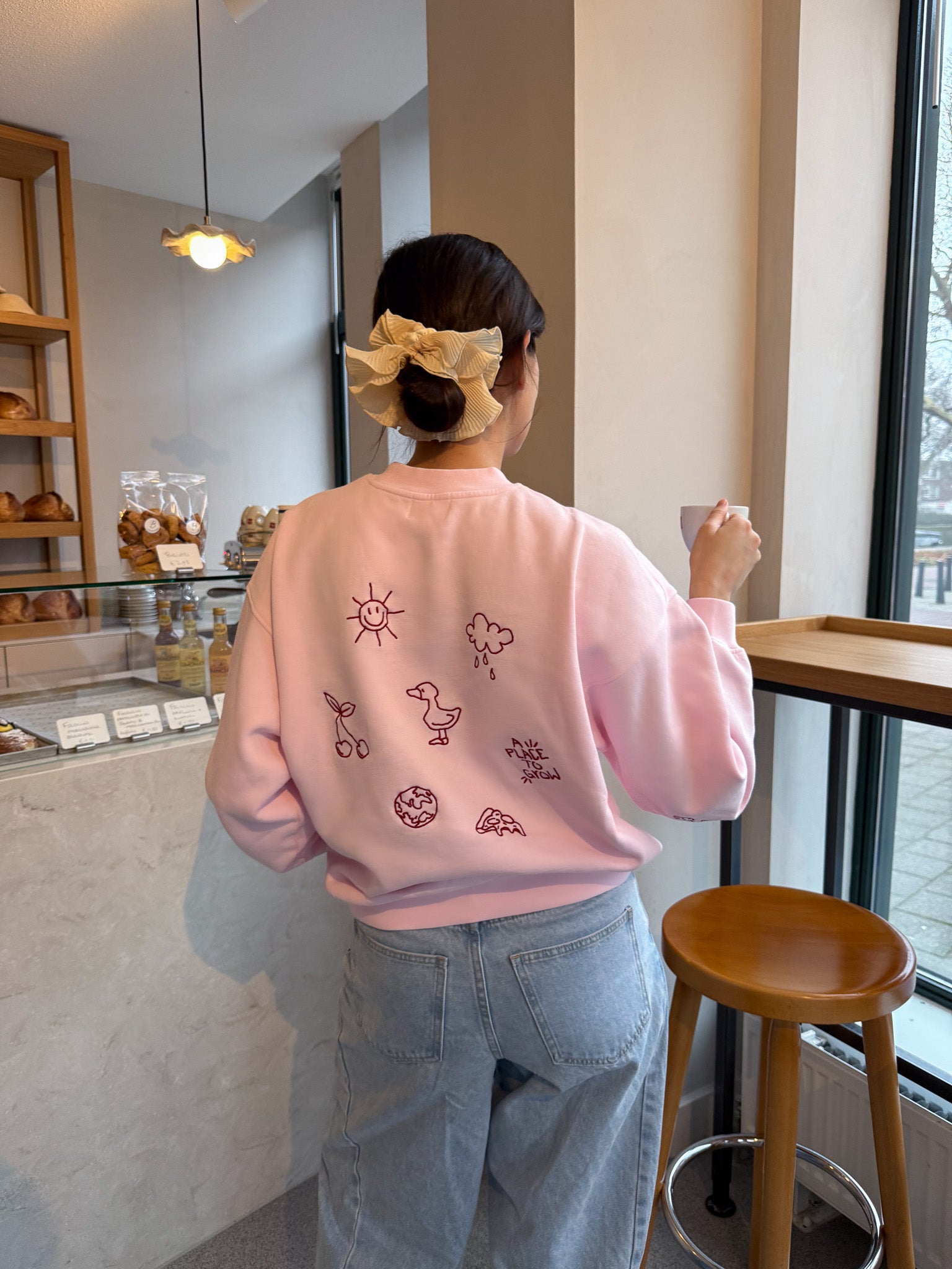 PLACE TO GROW Sweatshirt Unisex - rosa - FAMVIBES