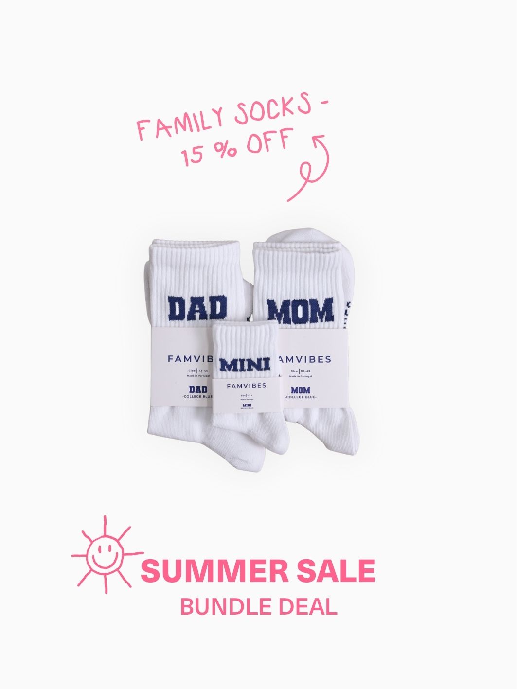 Bundle Deal Family College Socks - FAMVIBES