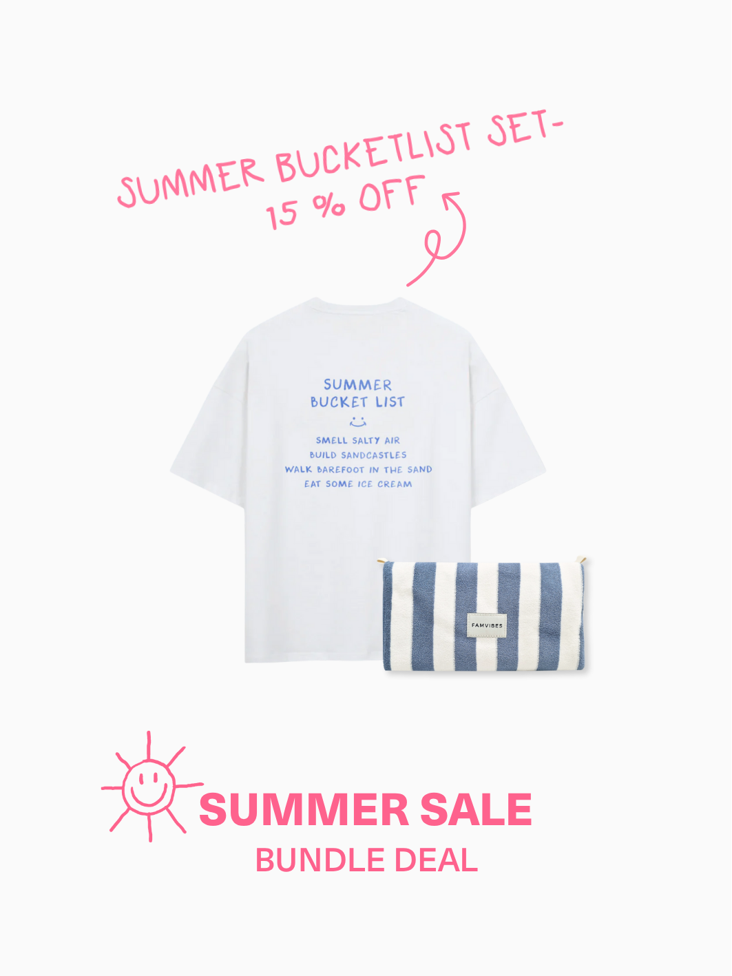 Bundle Deal Summer Bucketlist Shirt & Cosmetic Bag - FAMVIBES