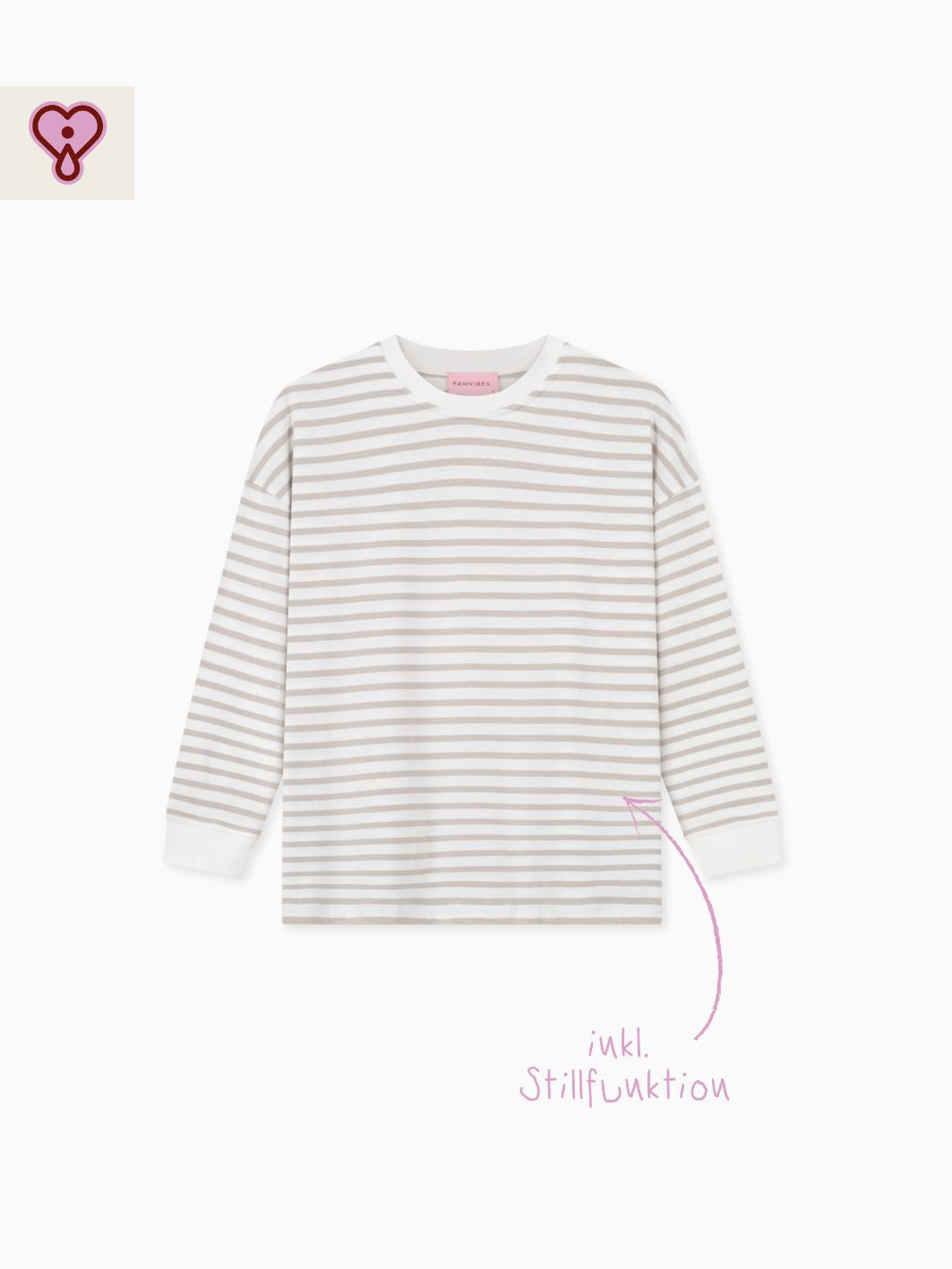 Still-Longsleeve STRIPED - beige-milk - FAMVIBES