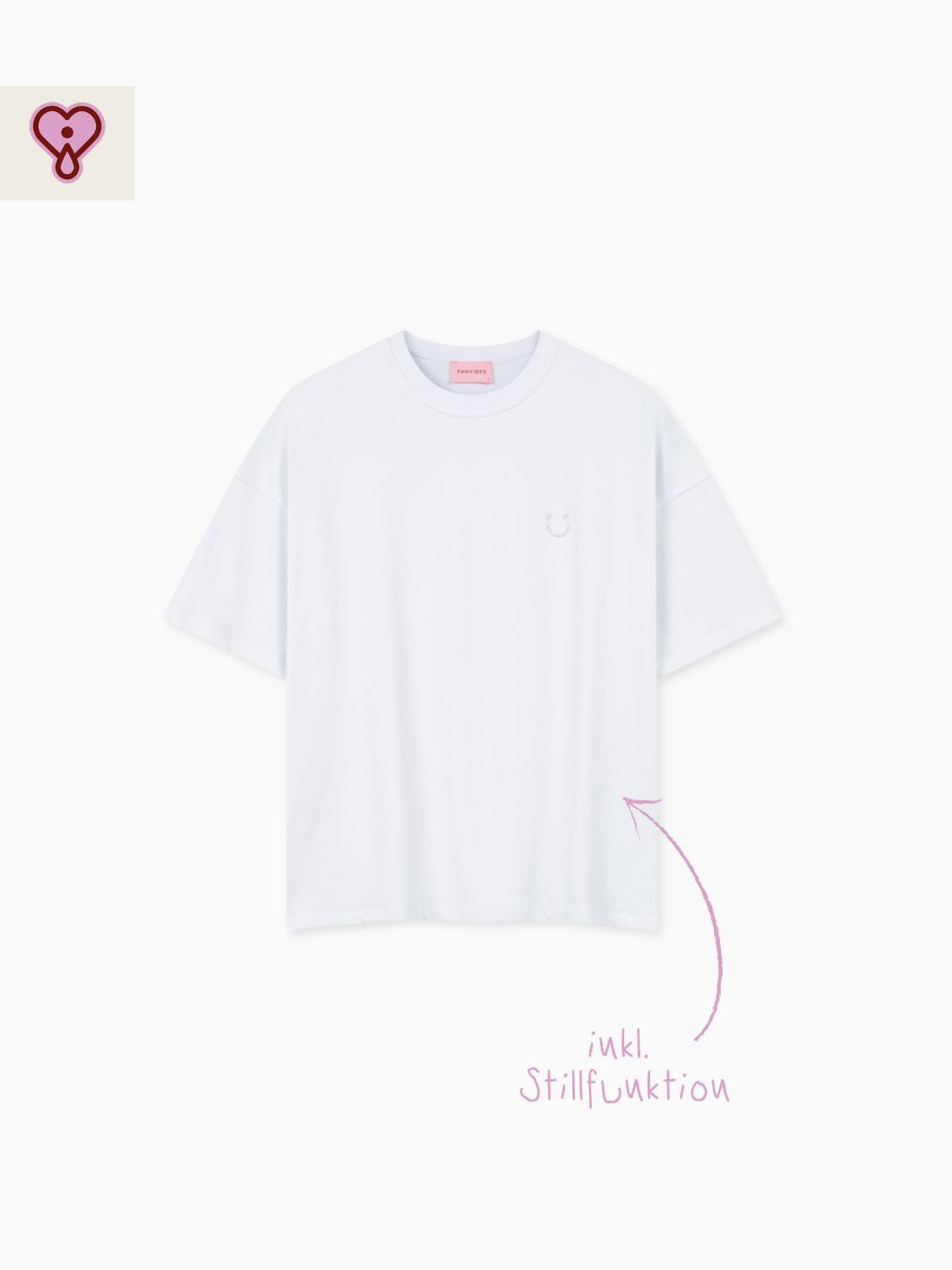 Stillshirt BASIC ICON - white - FAMVIBES