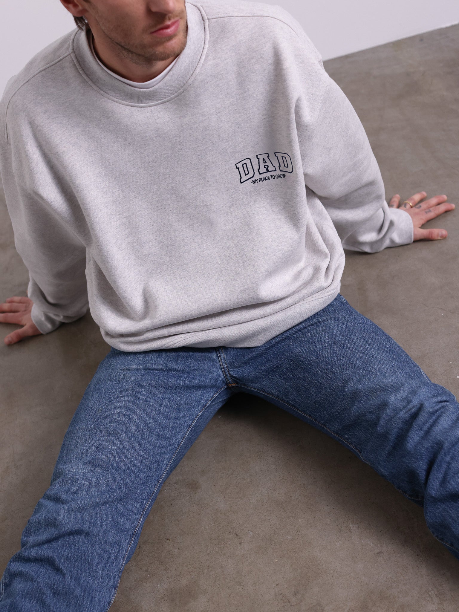DAD SWEATER - grey - FAMVIBES