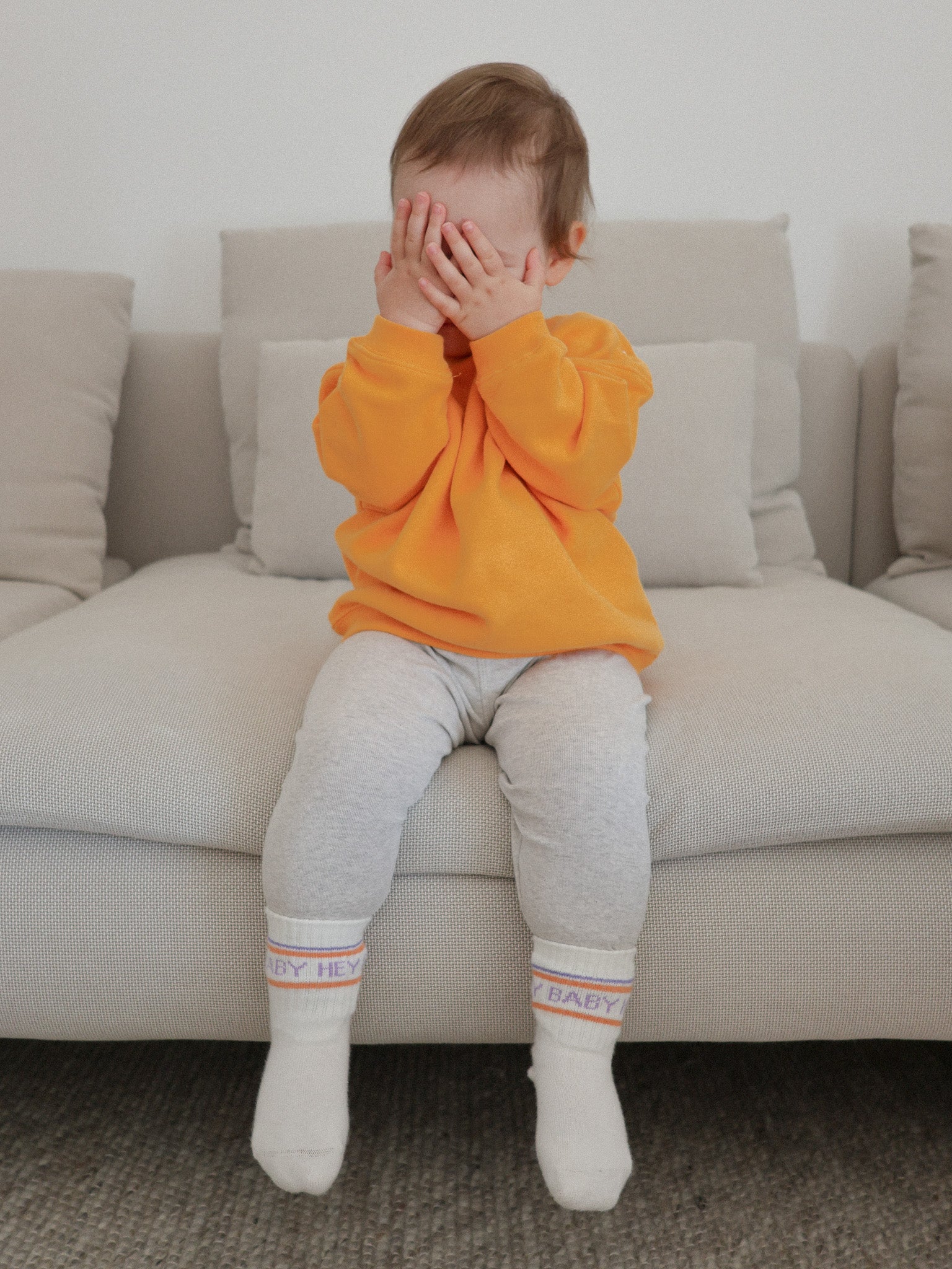 HEY BABY - Socken milk | orange - FAMVIBES