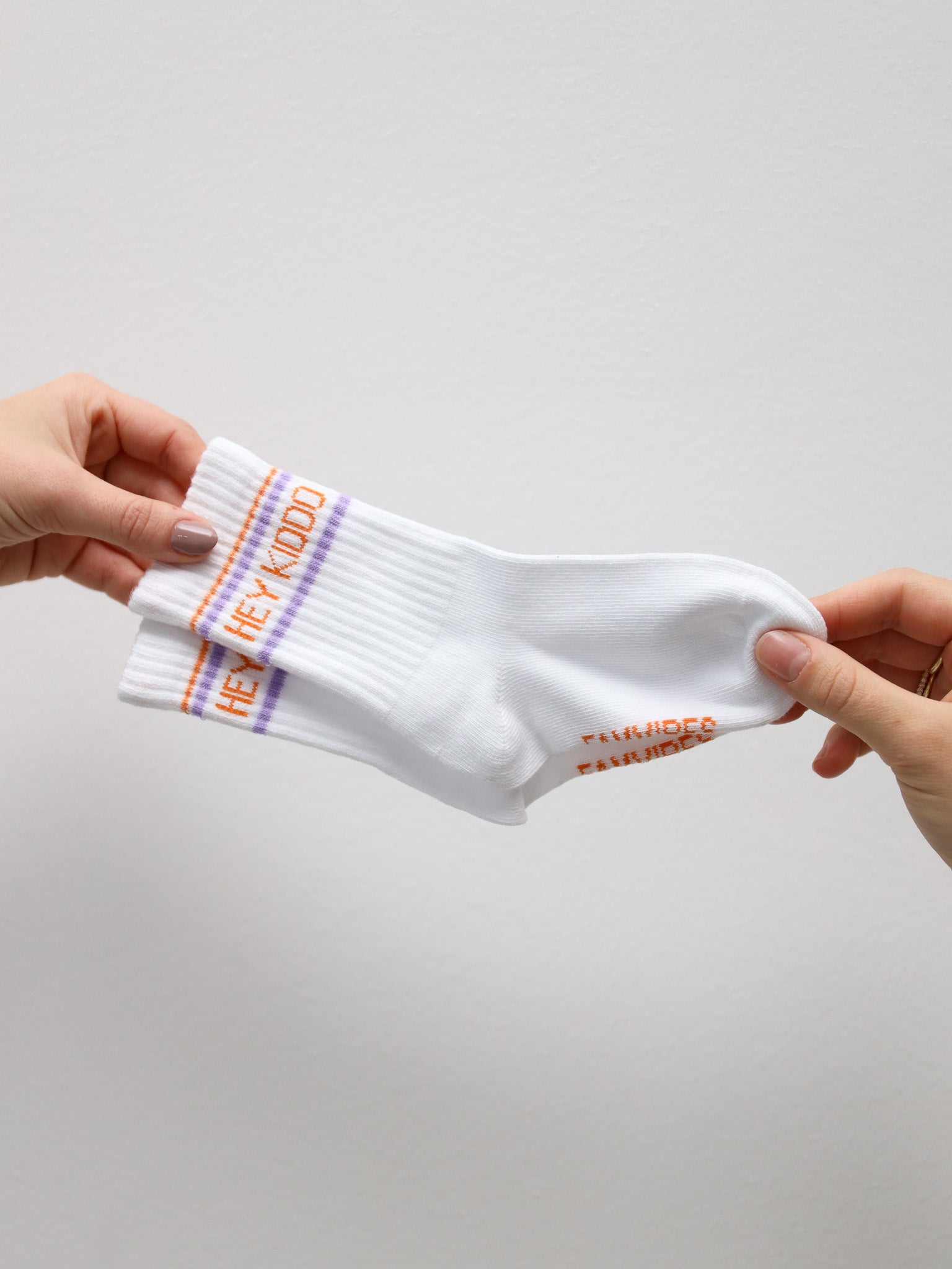 HEY KIDDO - Socken lavender | orange - FAMVIBES