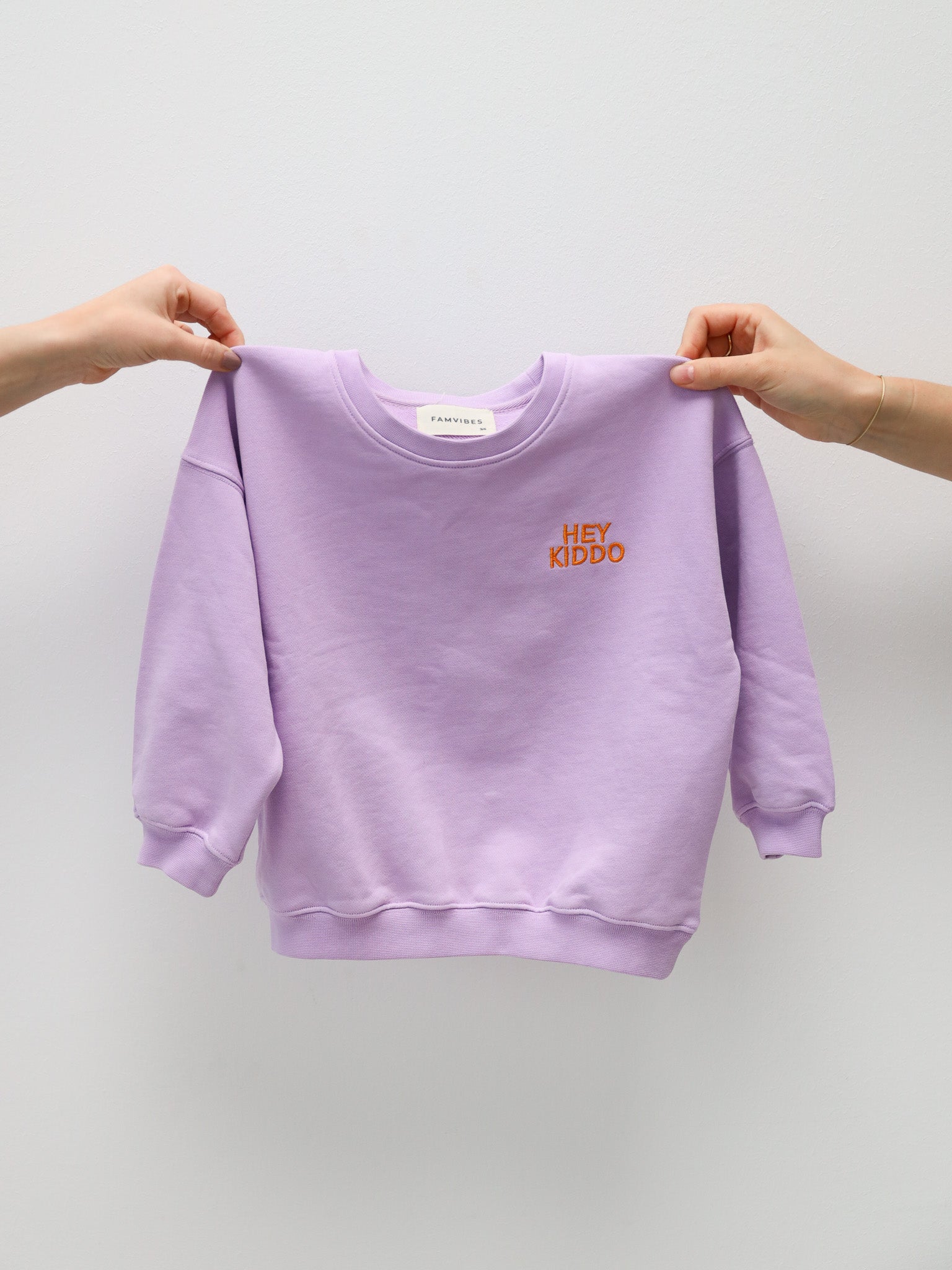 HEY KIDDO Sweatshirt - lavender/ orange - FAMVIBES 