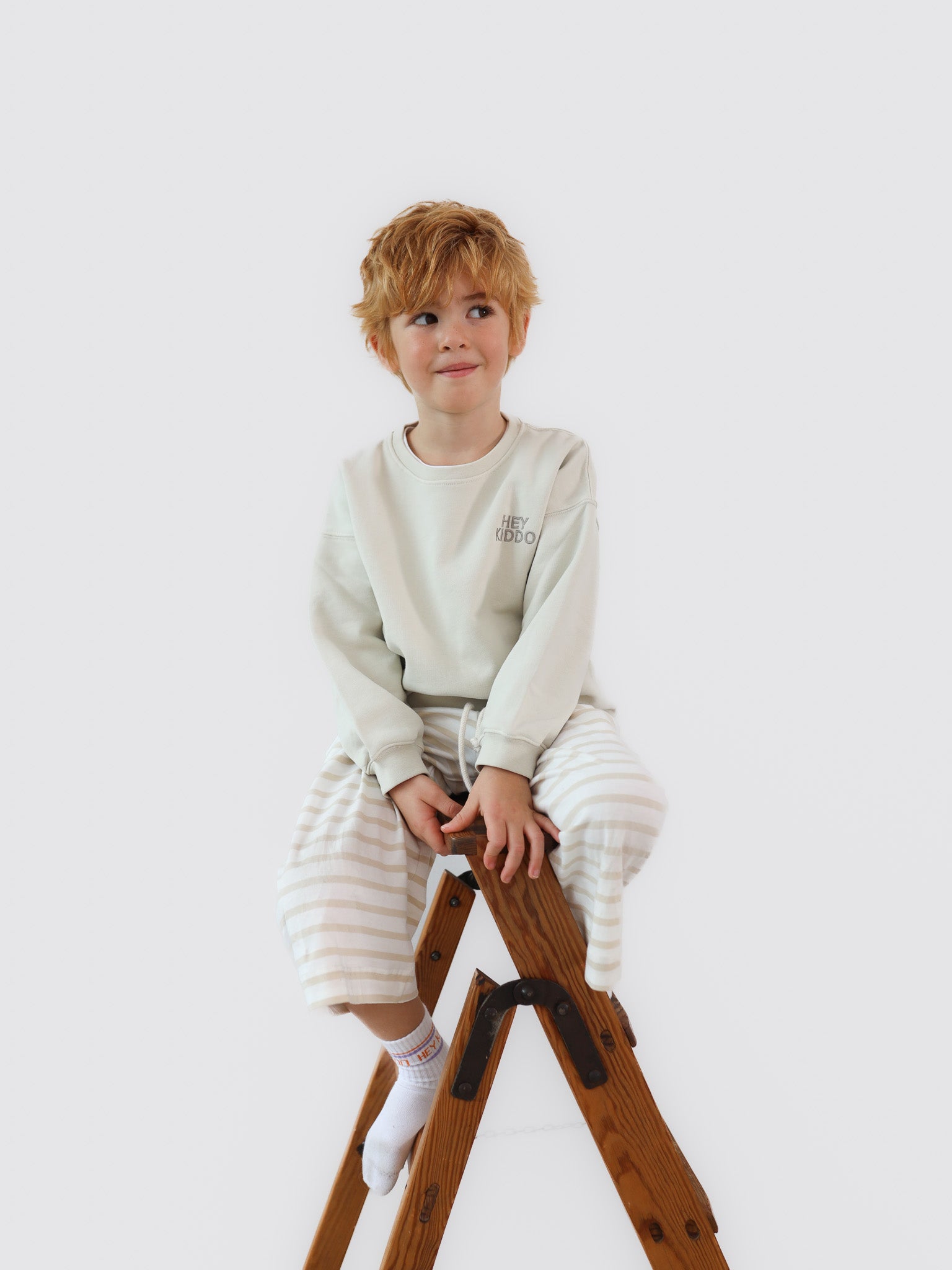HEY KIDDO Sweatshirt - beige/ taupe - FAMVIBES