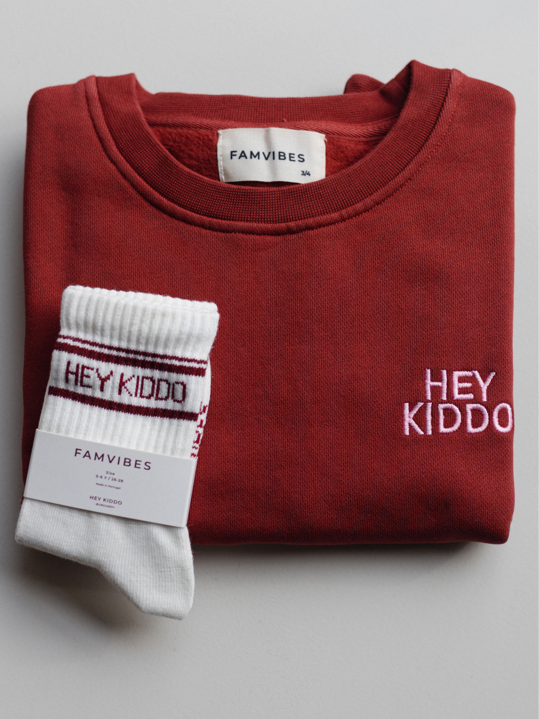 HEY KIDDO Sweatshirt - burgundy
