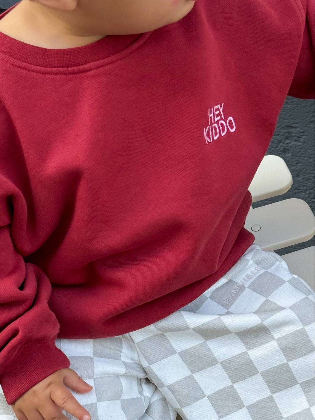 HEY KIDDO Sweatshirt - burgundy