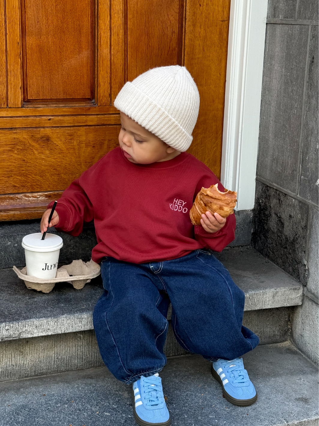 HEY KIDDO Sweatshirt - burgundy