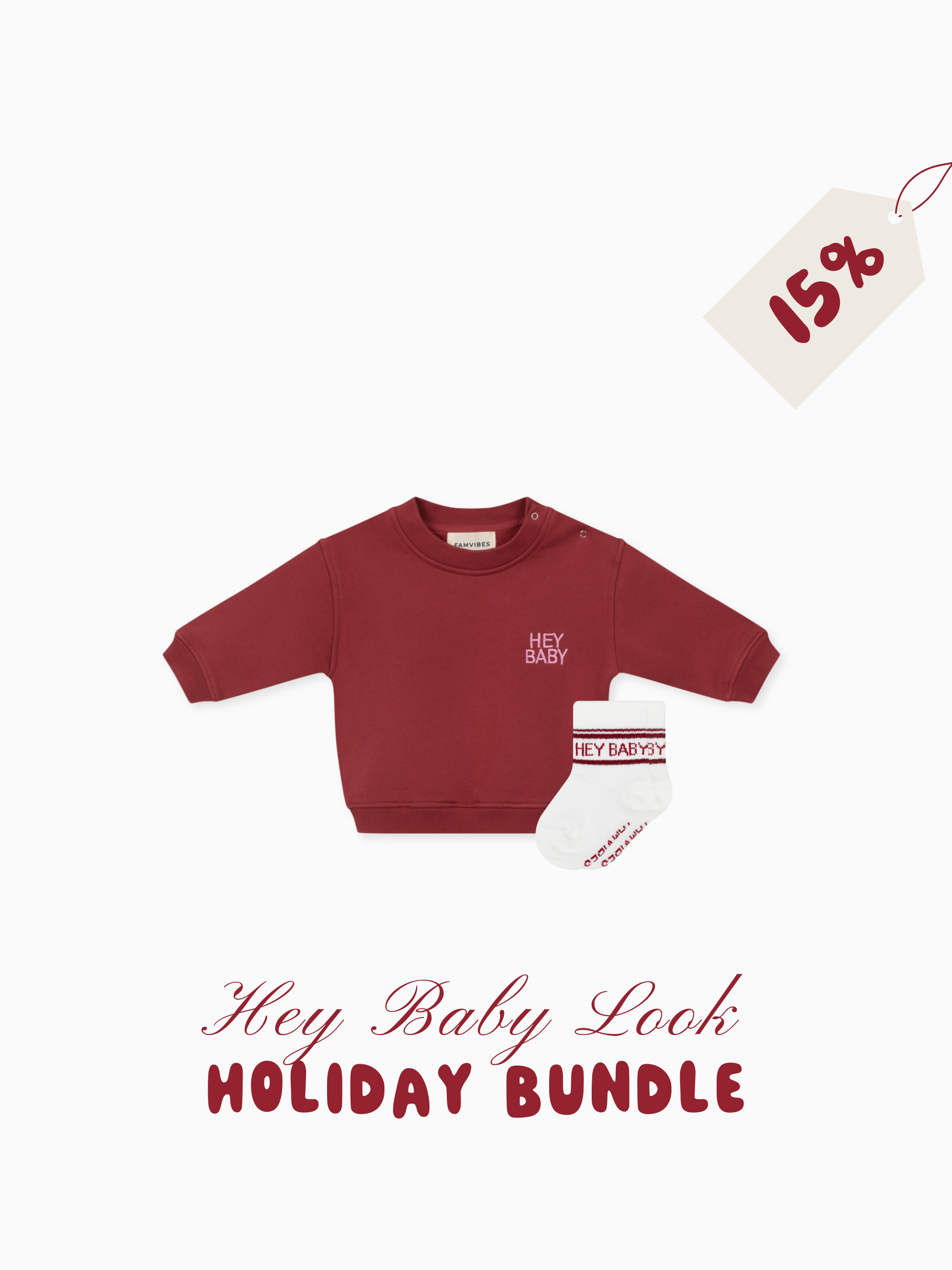 Bundle Deal HEY BABY - burgundy
