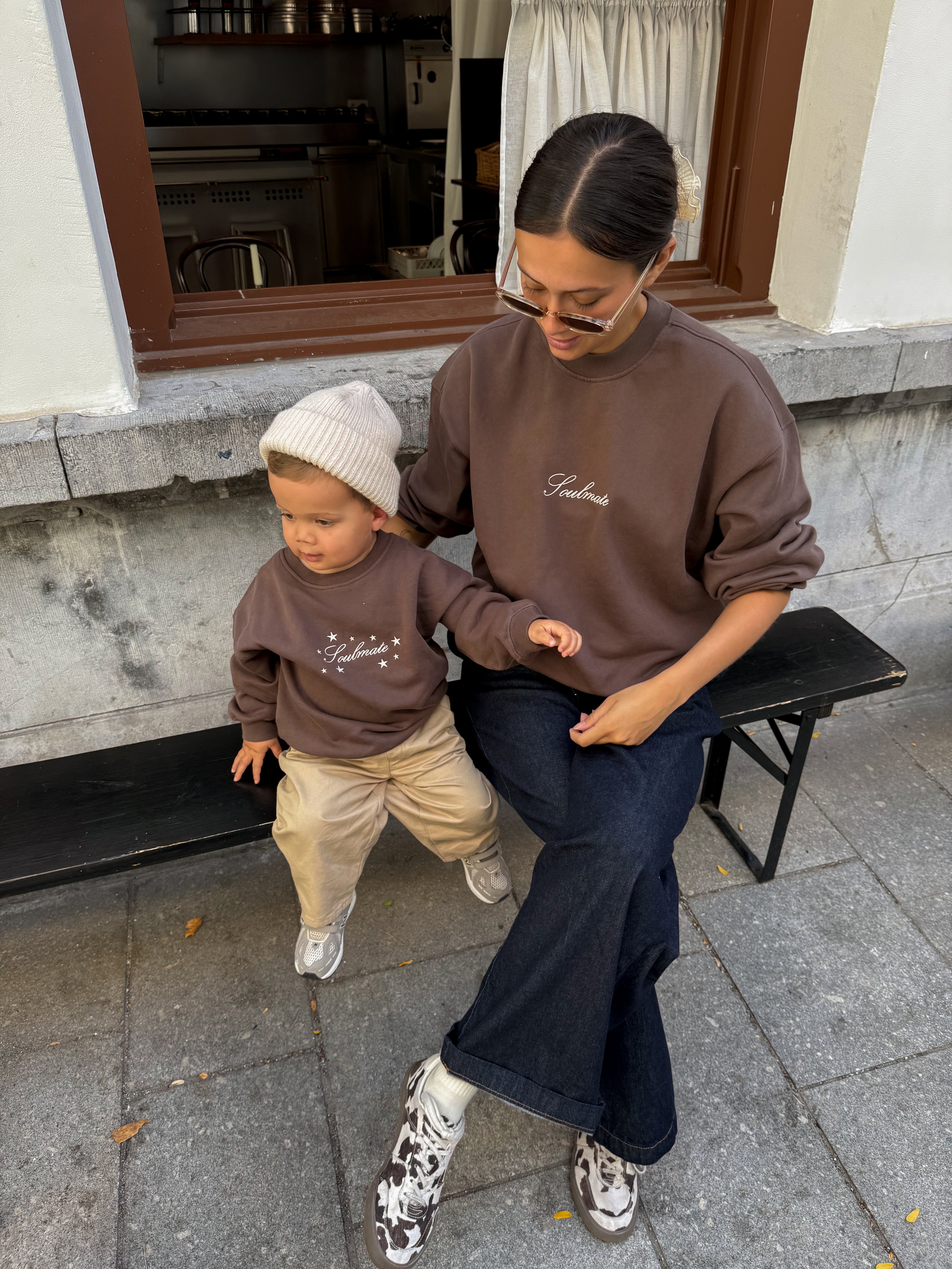 SOULMATE Sweatshirt Baby/Kids - brown