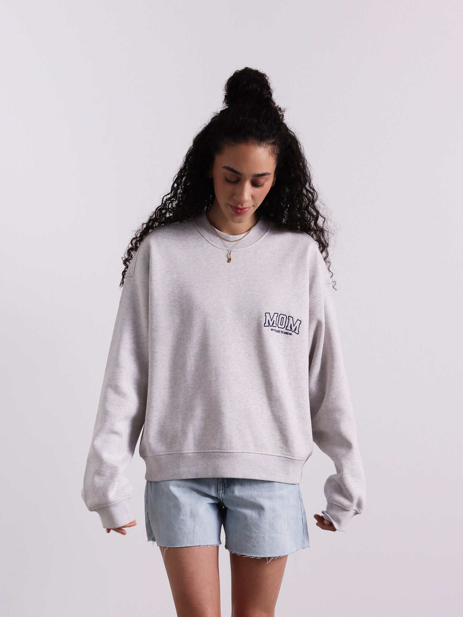 MOM SWEATER - grey - FAMVIBES