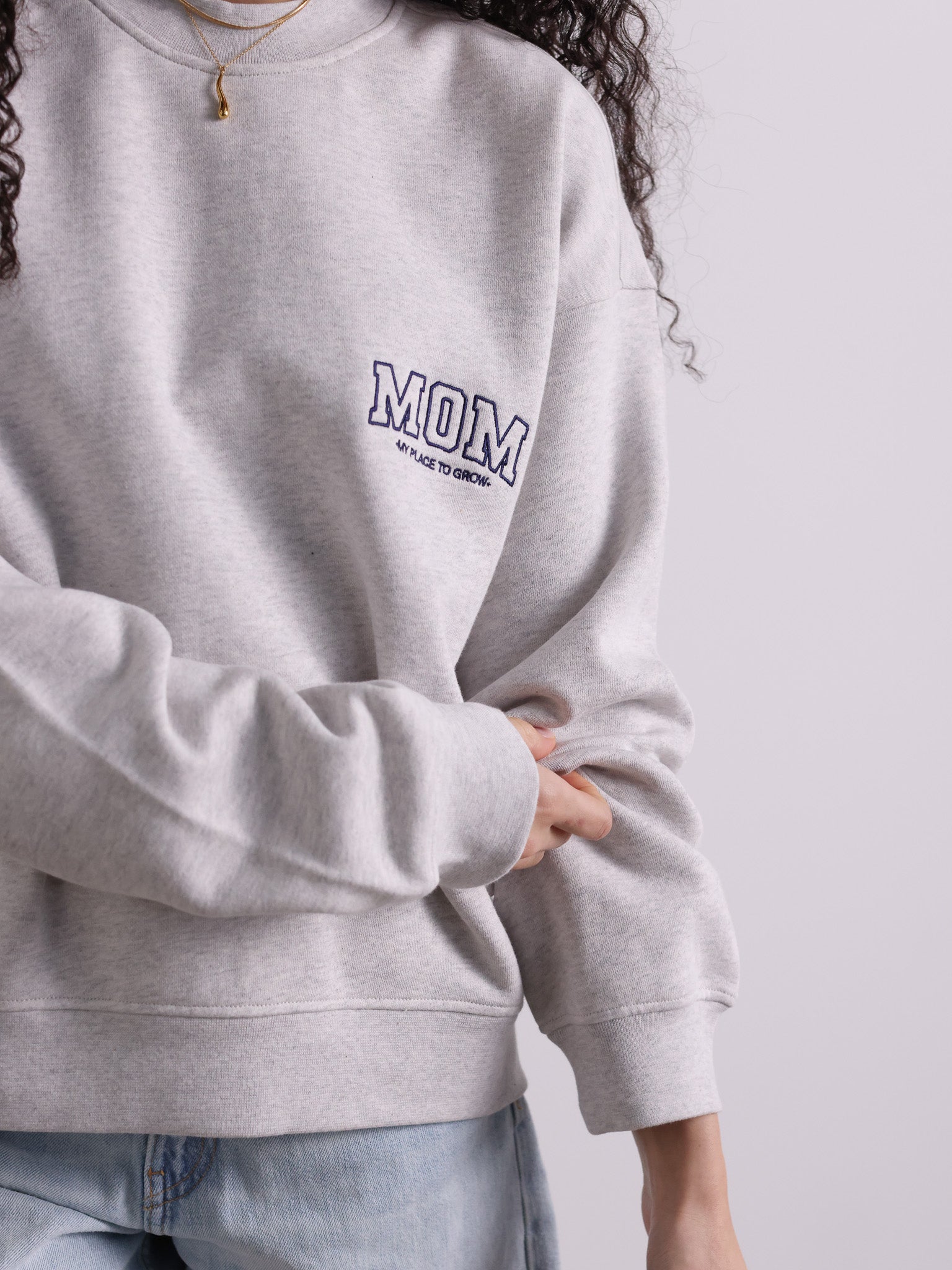MOM SWEATER - grey - FAMVIBES