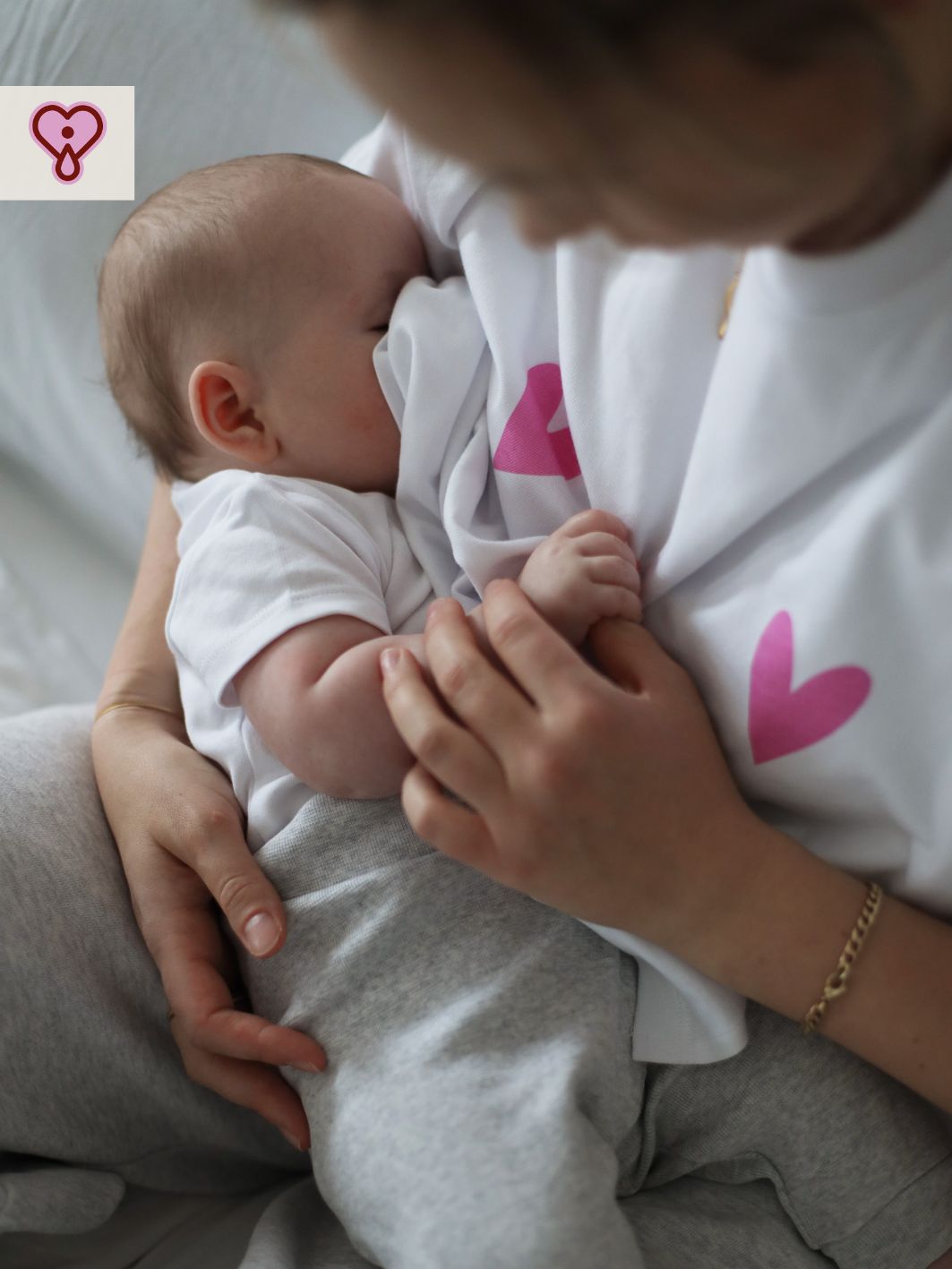 Stillshirt HEARTS - white-pink - FAMVIBES
