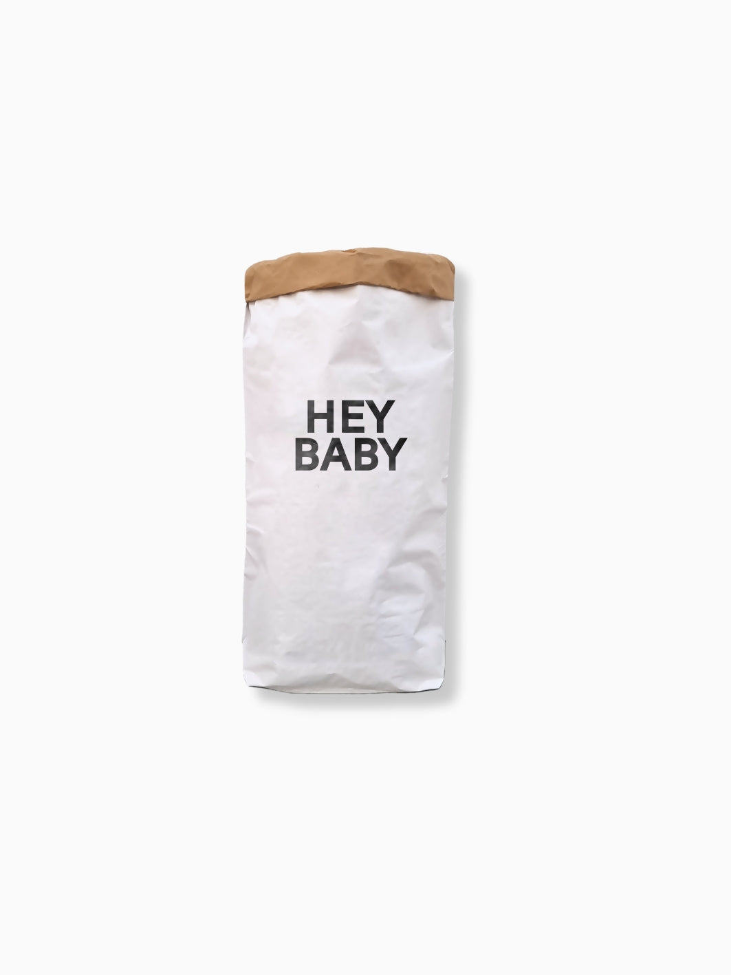 Papierbeutel HEY BABY - weiß/ braun - FAMVIBES 