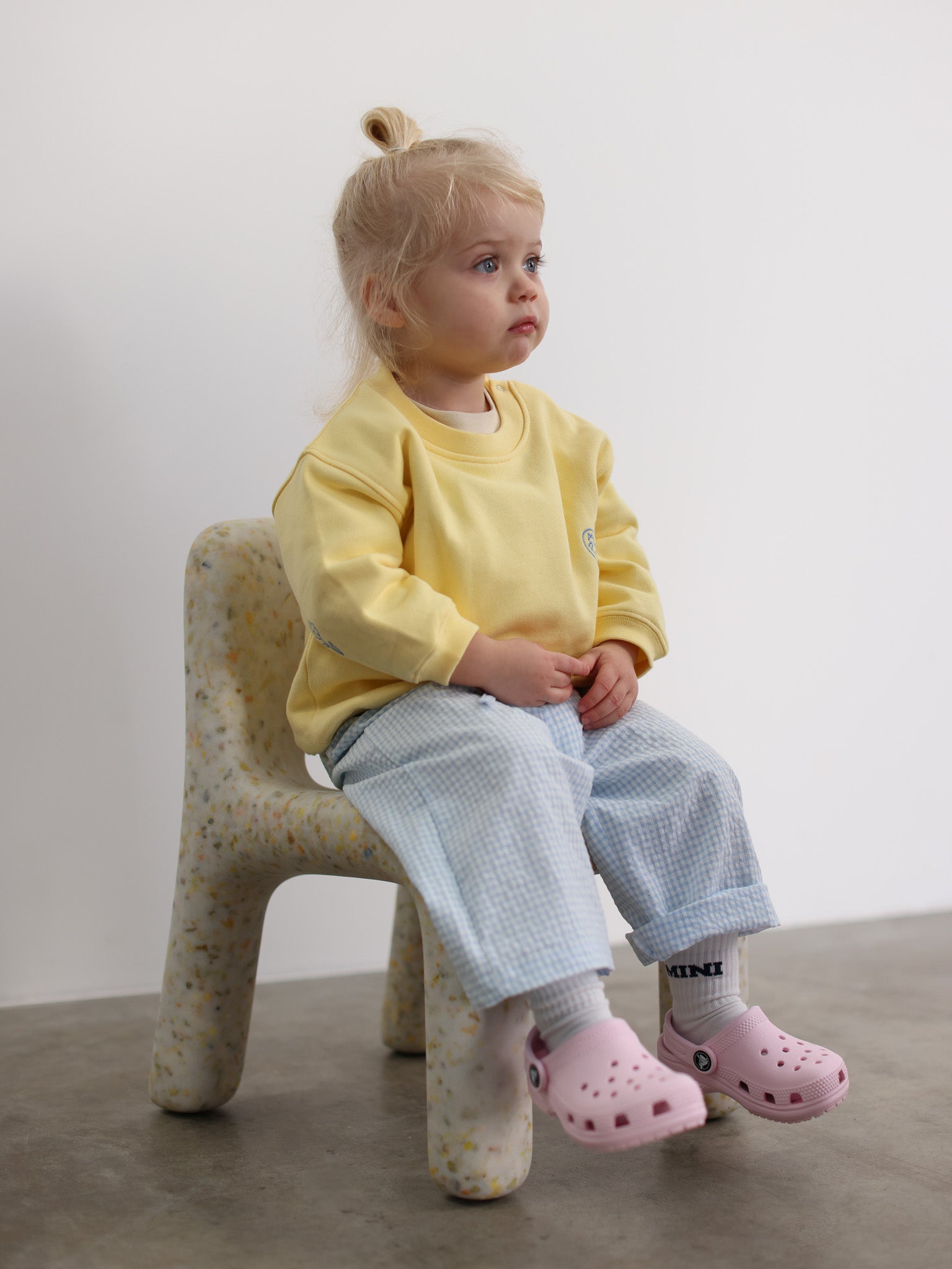 BLUE Vichykaro Pants Kids - FAMVIBES