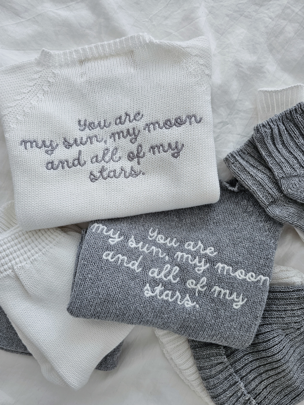 Strickjacke YOU ARE... tiny | grey - FAMVIBES 