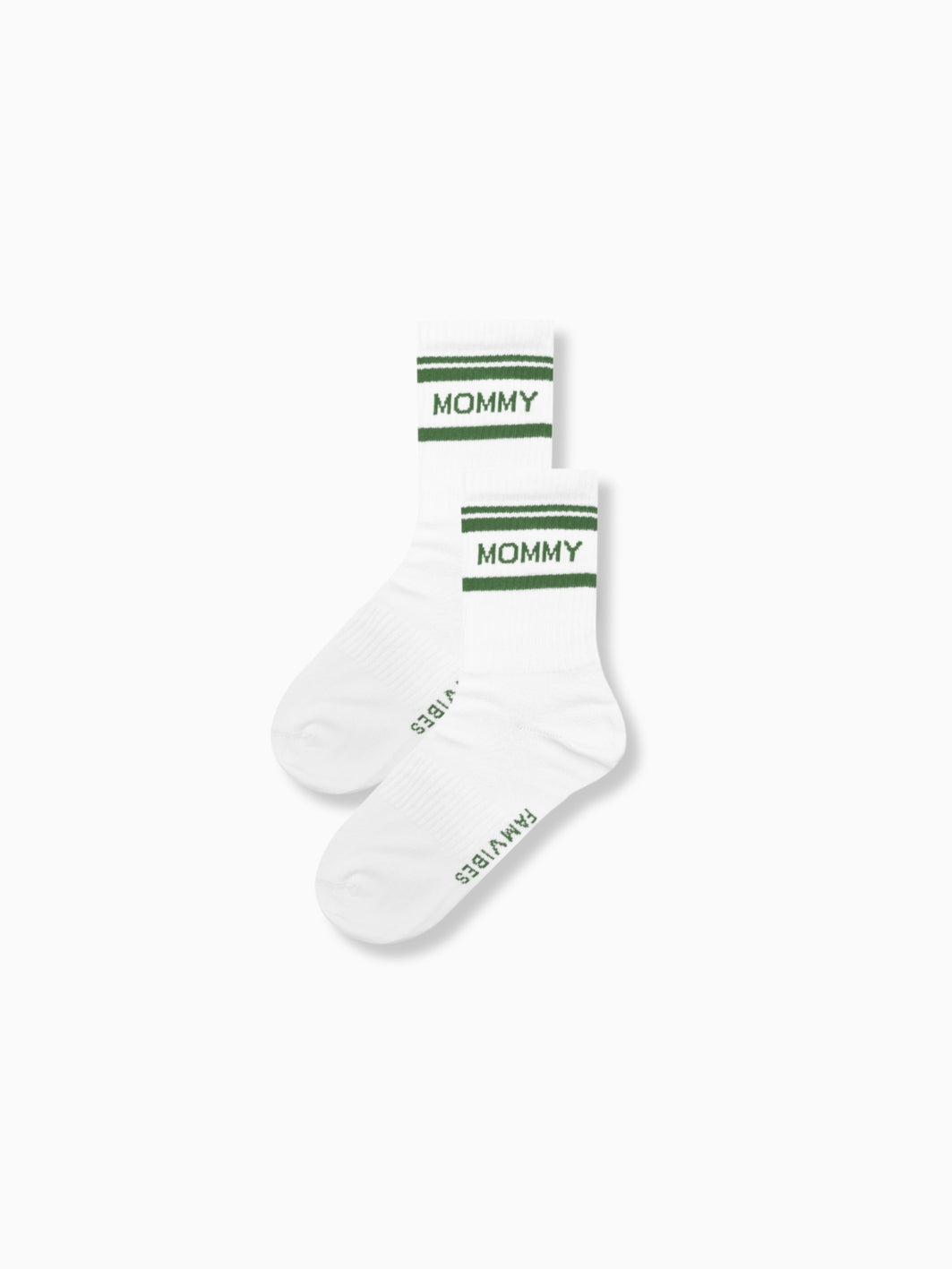 Striped MOMMY Socken - green - FAMVIBES