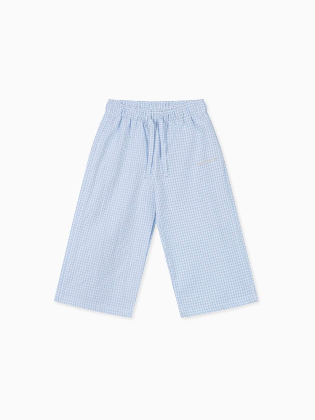 BLUE Vichykaro Pants Kids - FAMVIBES