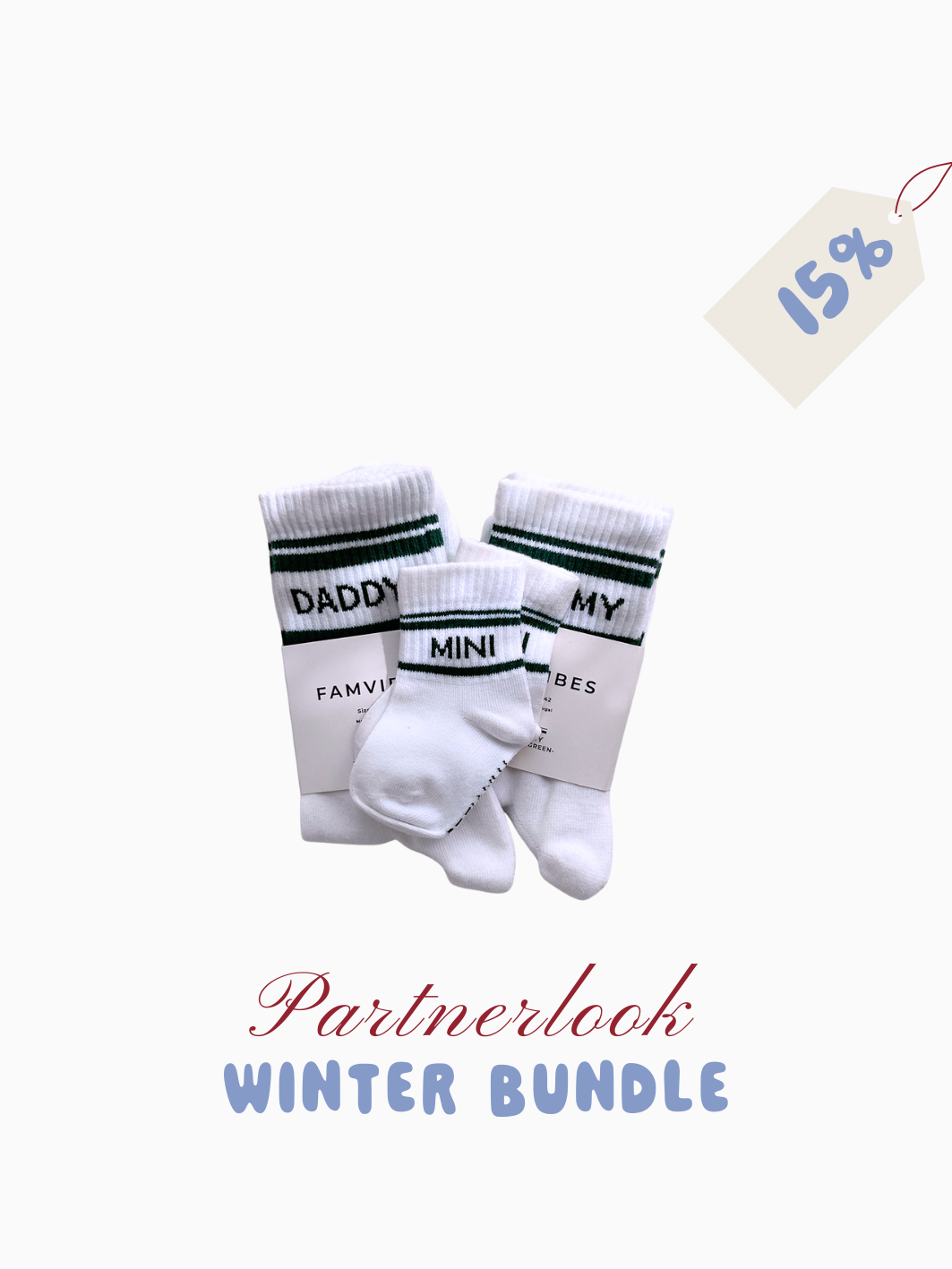 Bundle Deal Striped Family Socks Green