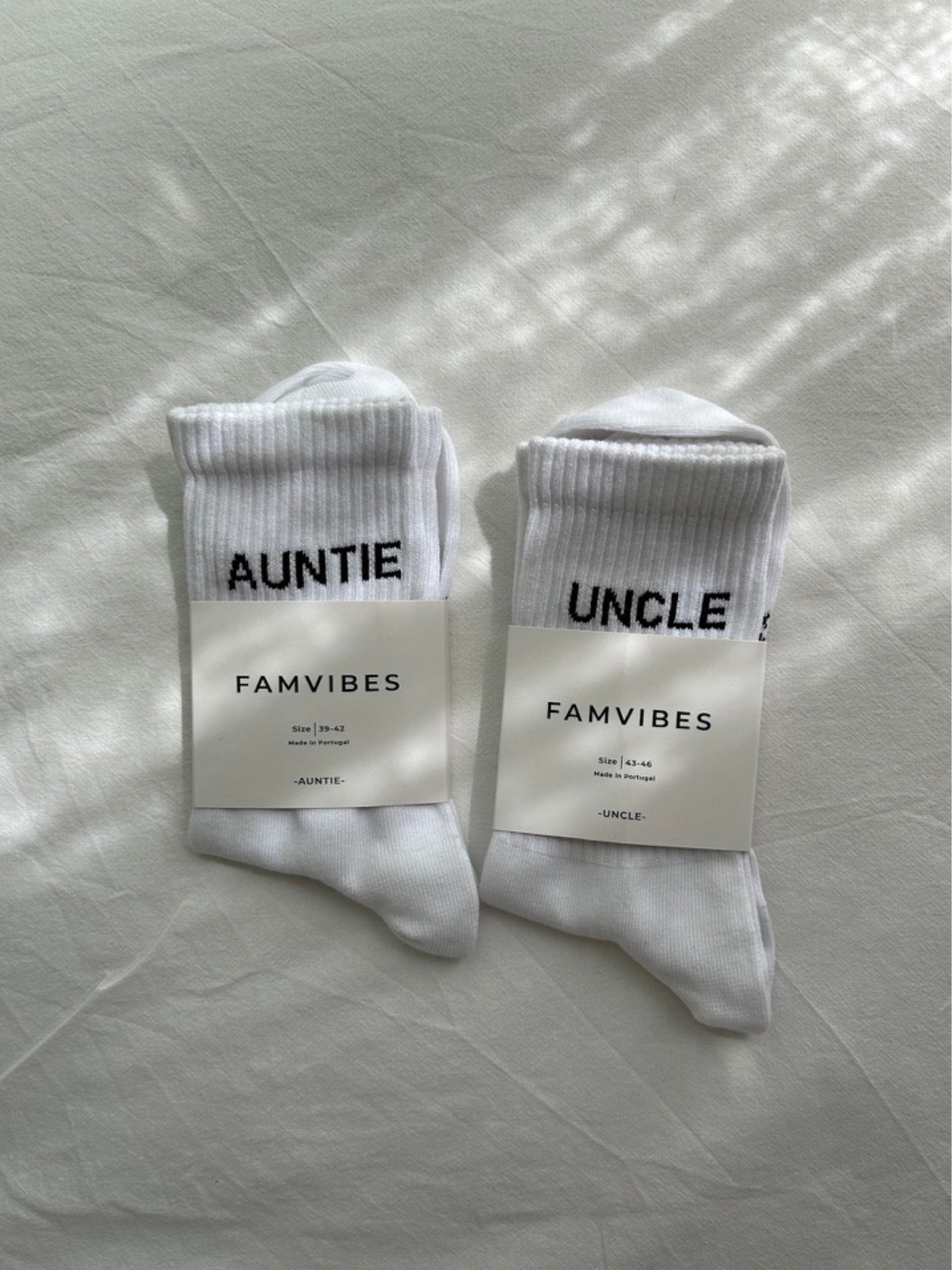 Auntie & Uncle Socken Set - weiß - FAMVIBES