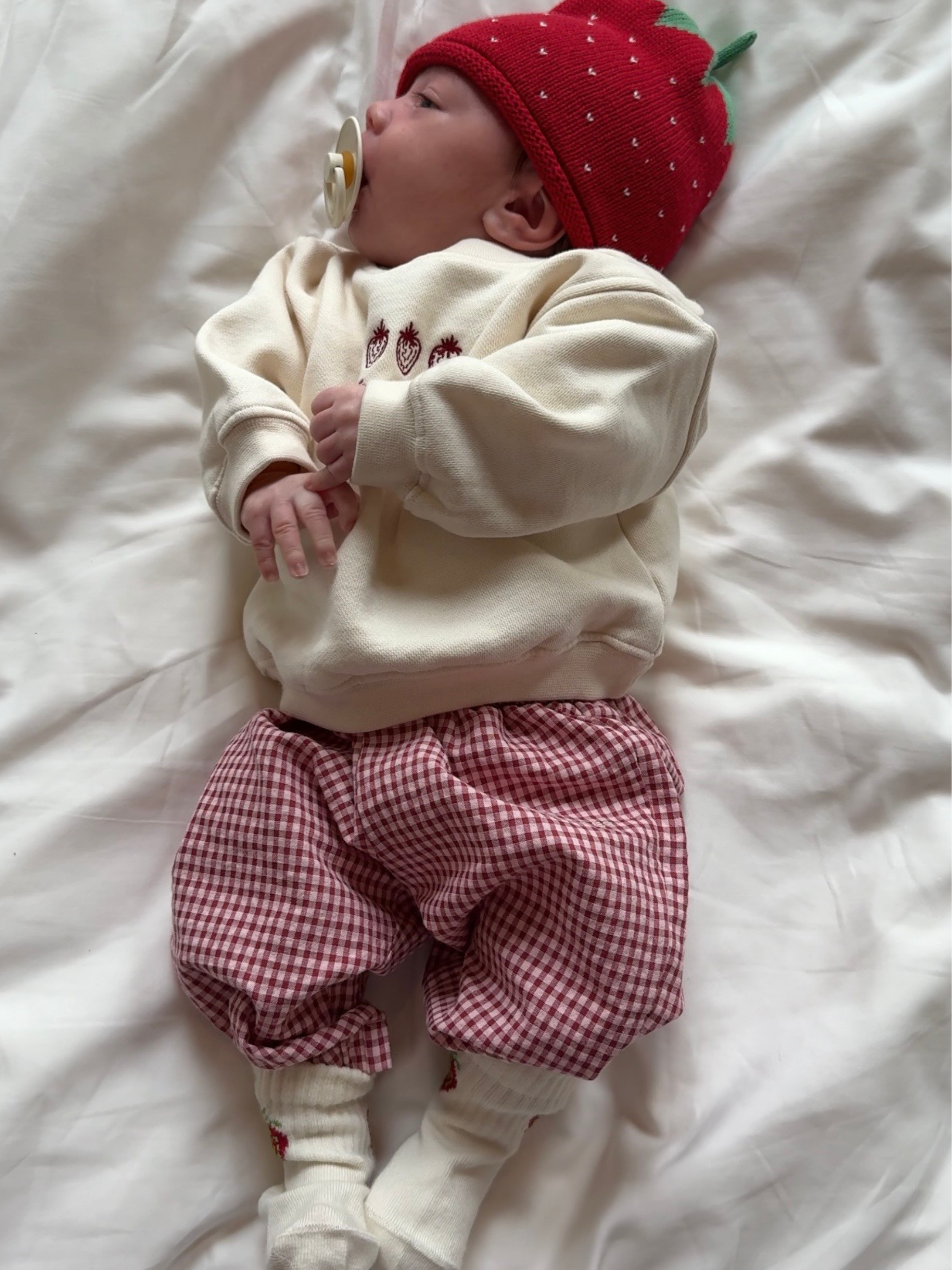 Vichykaro Pants Baby - red - FAMVIBES