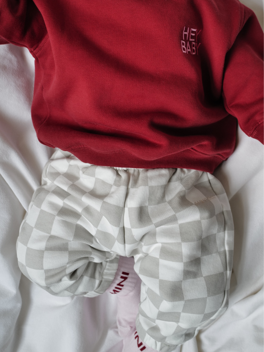 CHECKERED Pants BABY - sand - FAMVIBES