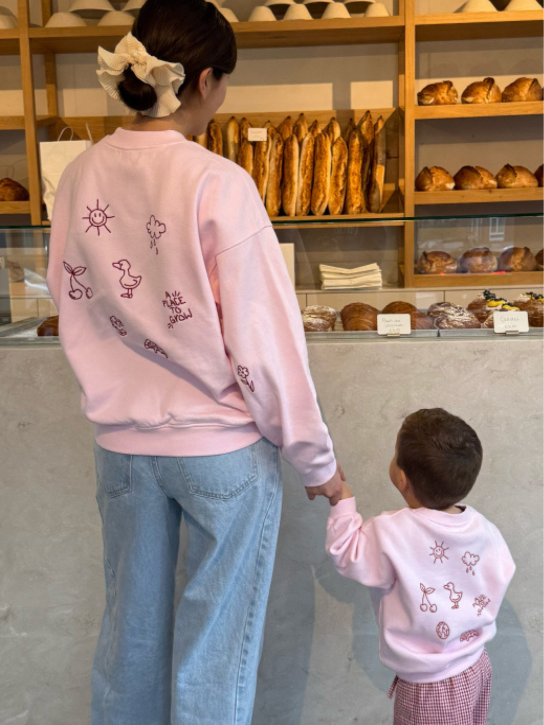 PLACE TO GROW Sweatshirt Unisex - rosa - FAMVIBES