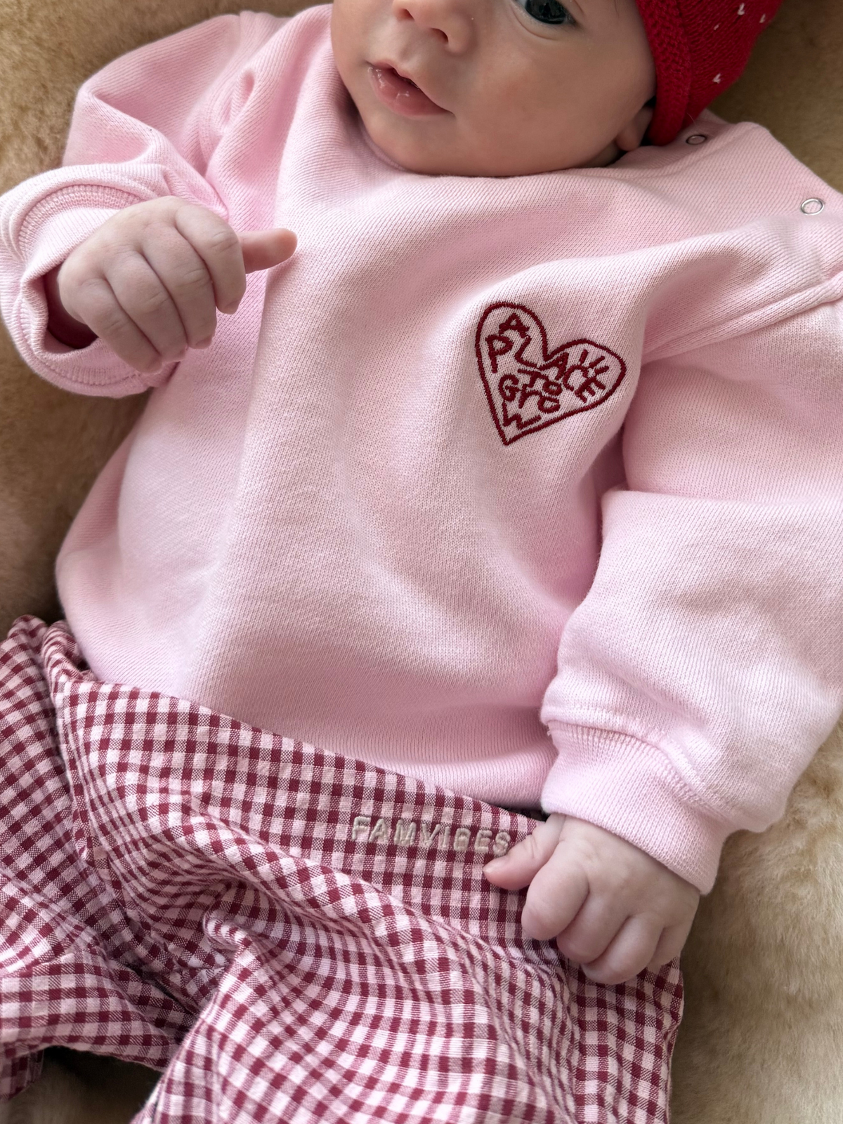 Vichykaro Pants Baby - red - FAMVIBES