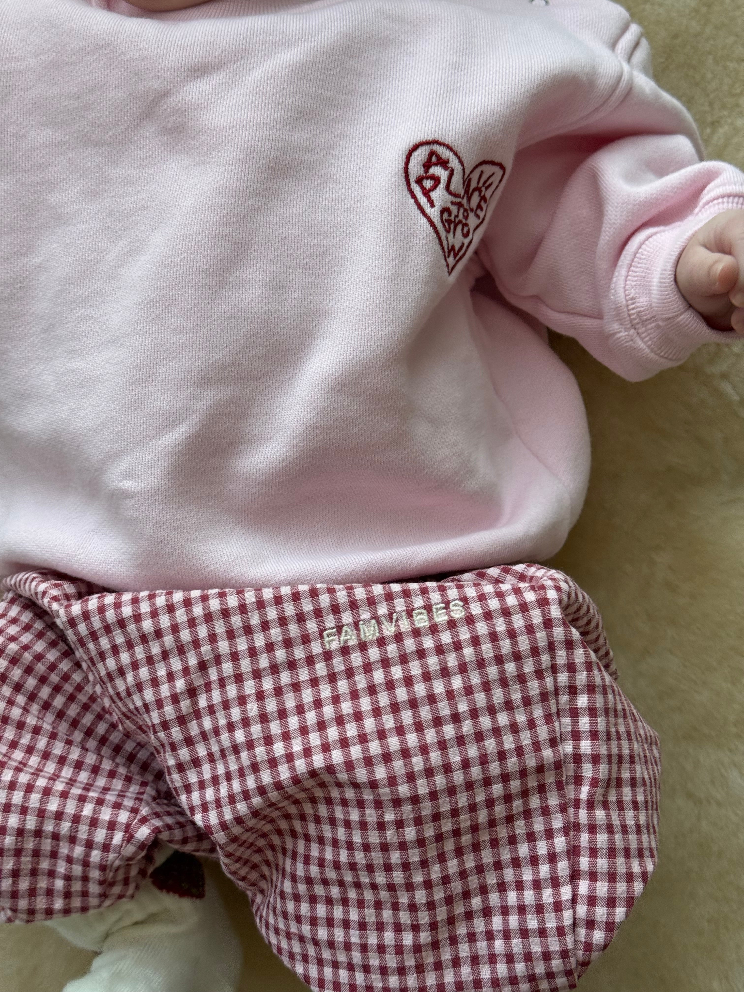 Vichykaro Pants Baby - red - FAMVIBES