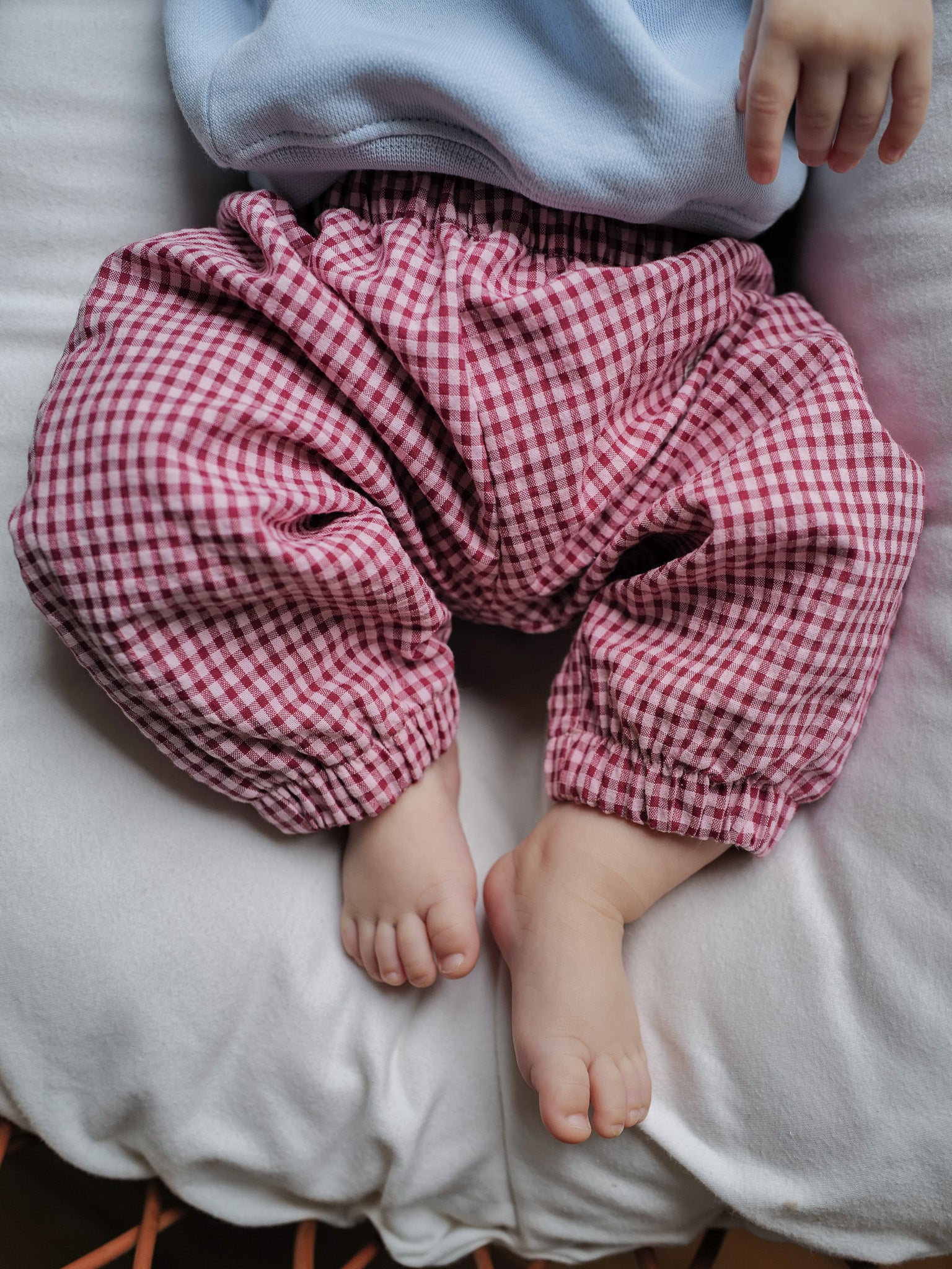 Vichykaro Pants Baby - red - FAMVIBES