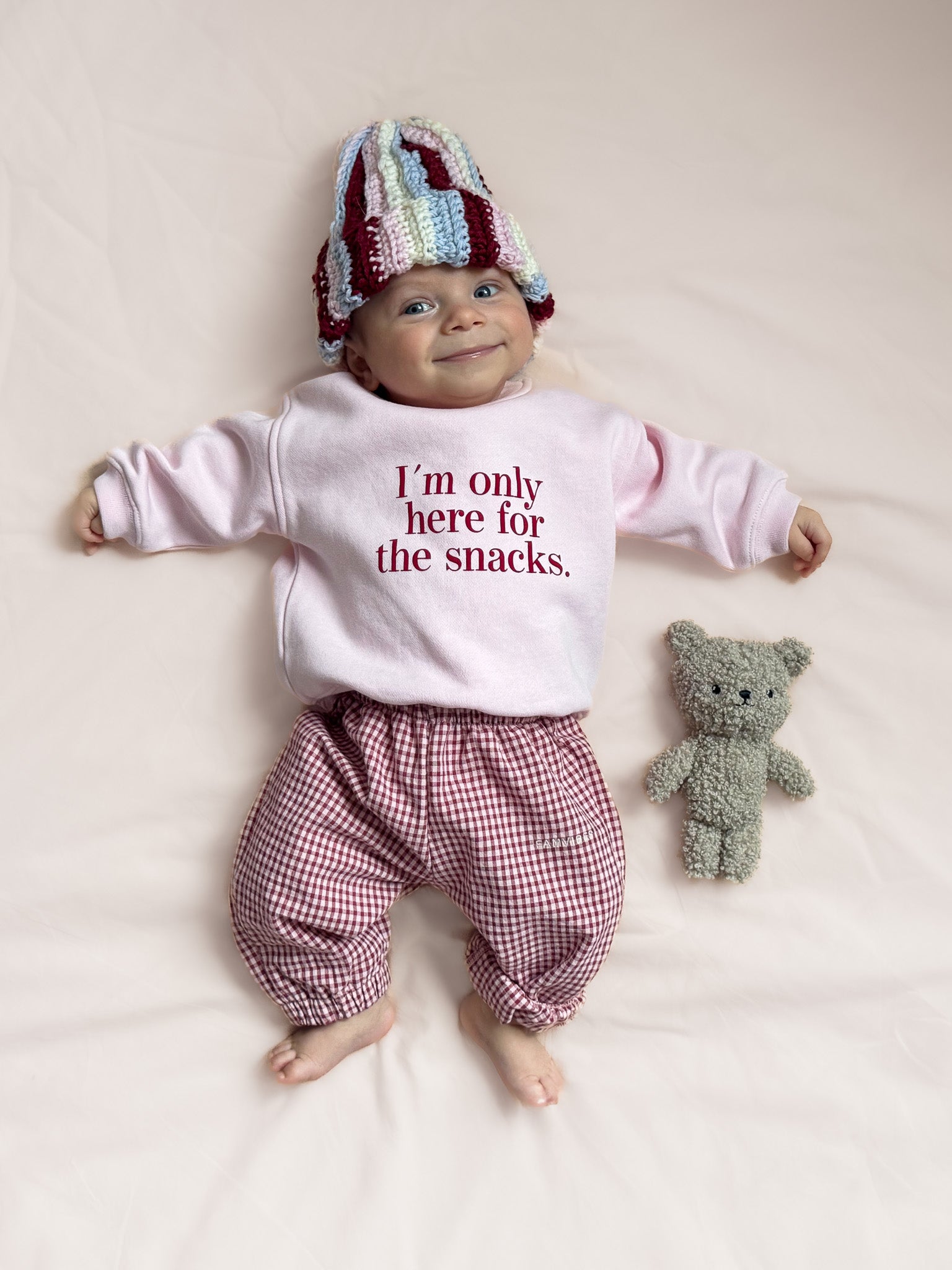 Vichykaro Pants Baby - red - FAMVIBES