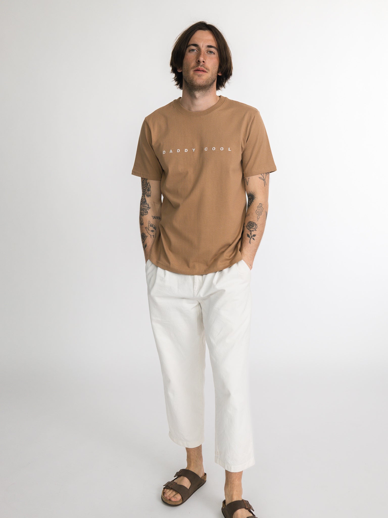 DADDY COOL - Herren T-Shirt camel - FAMVIBES
