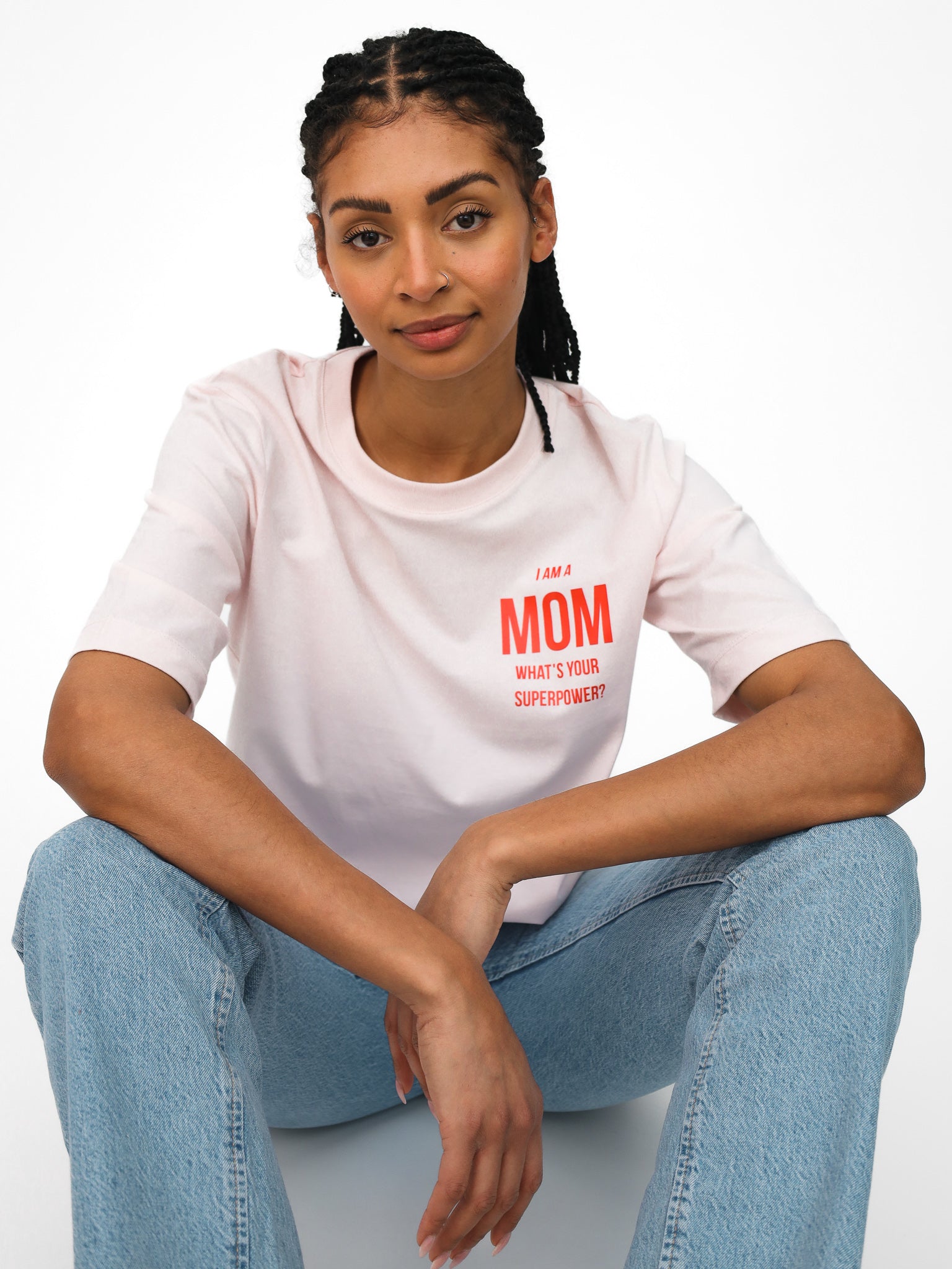 MOM - Damen T-Shirt rosa - FAMVIBES 