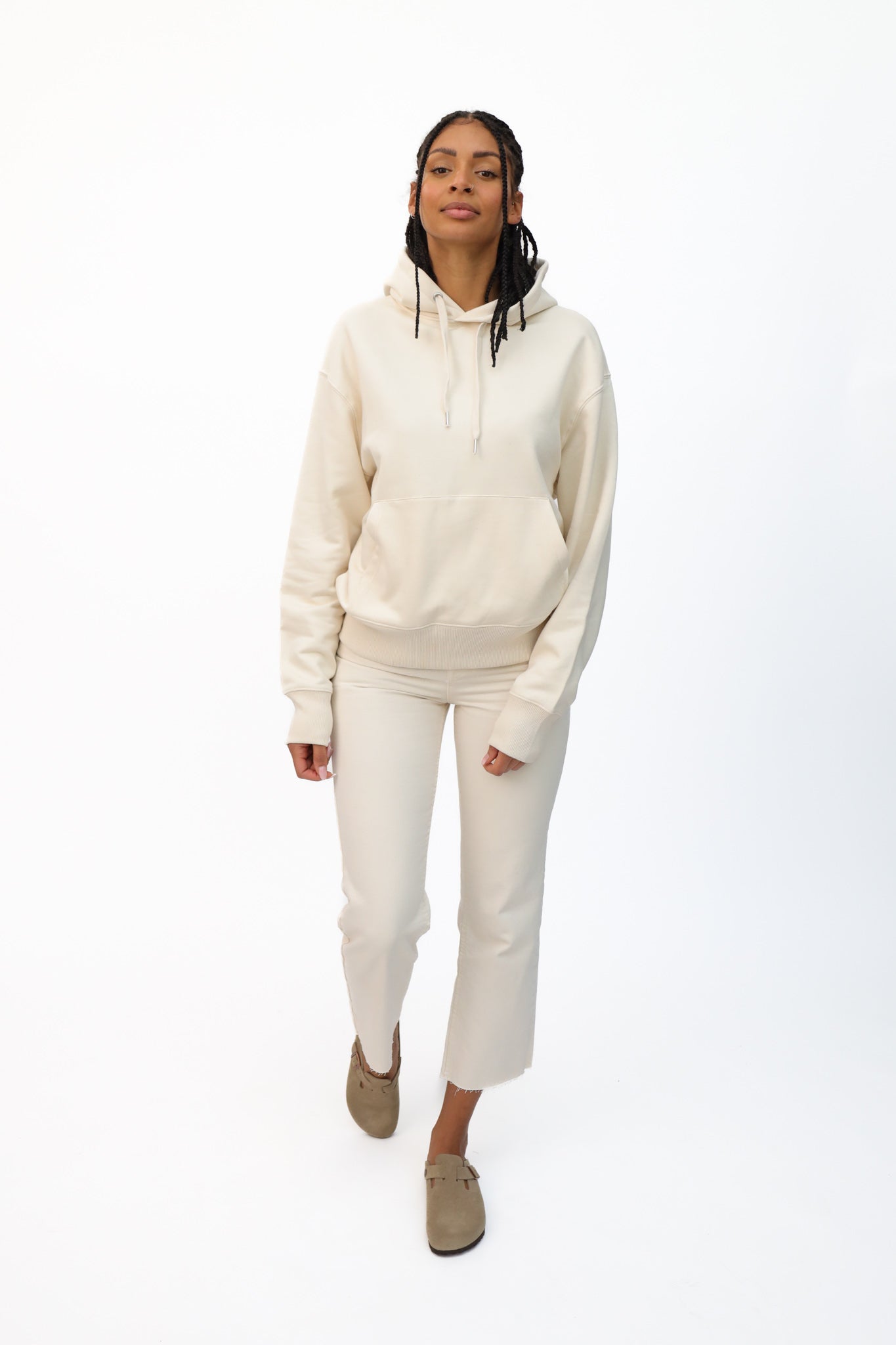 Motherhood - Damen Kapuzensweatshirt natur - FAMVIBES