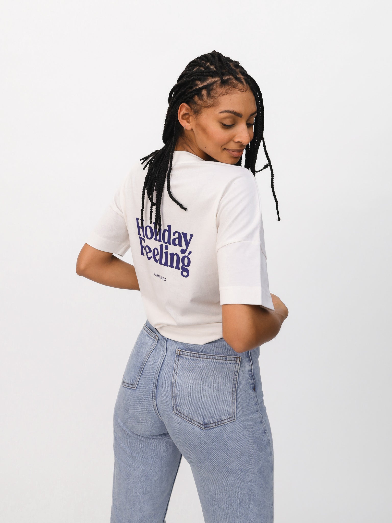 HOLIDAY FEELING - Damen T-Shirt natur - FAMVIBES