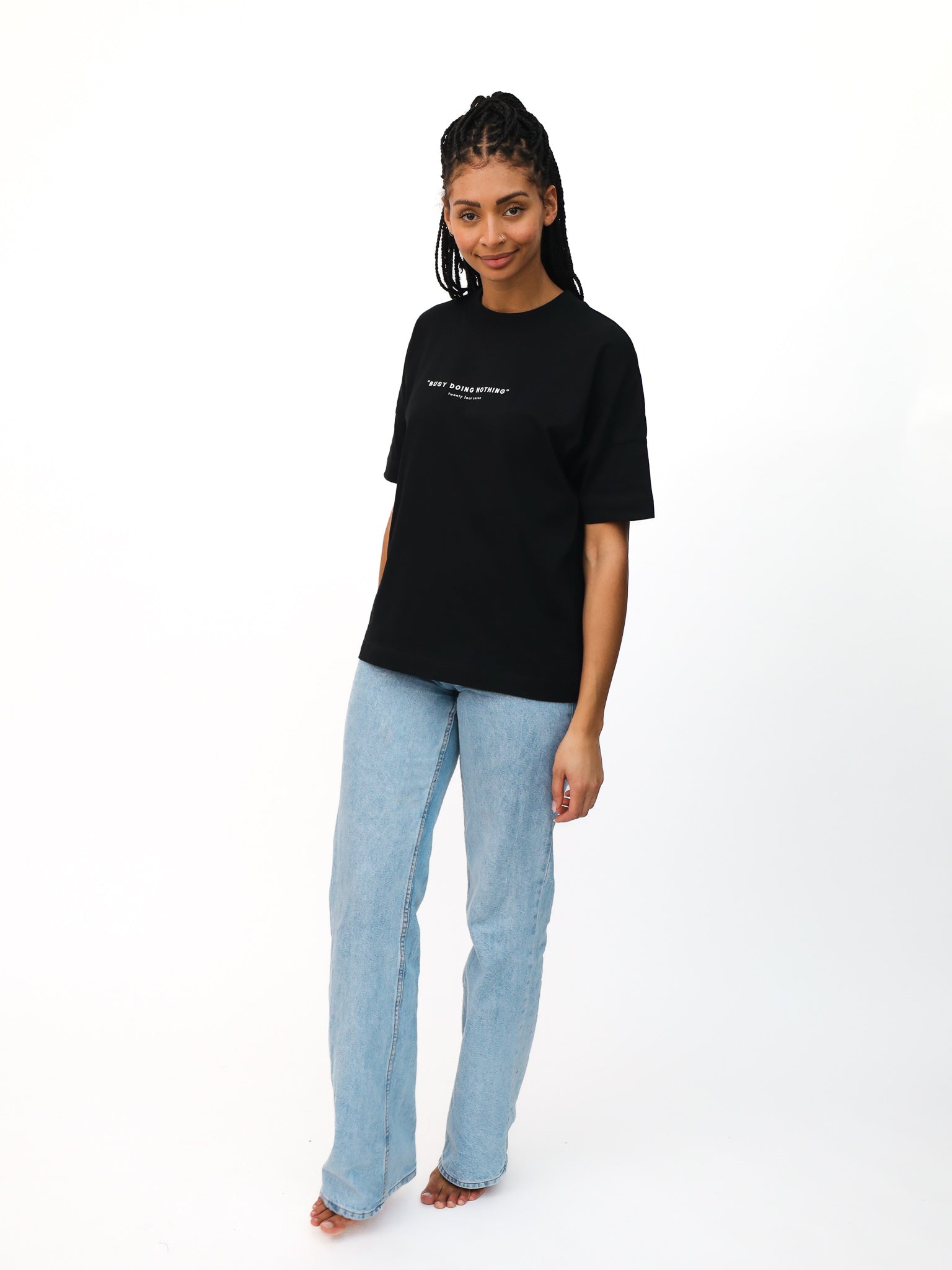 "BUSY" Damen Shirt - schwarz - FAMVIBES