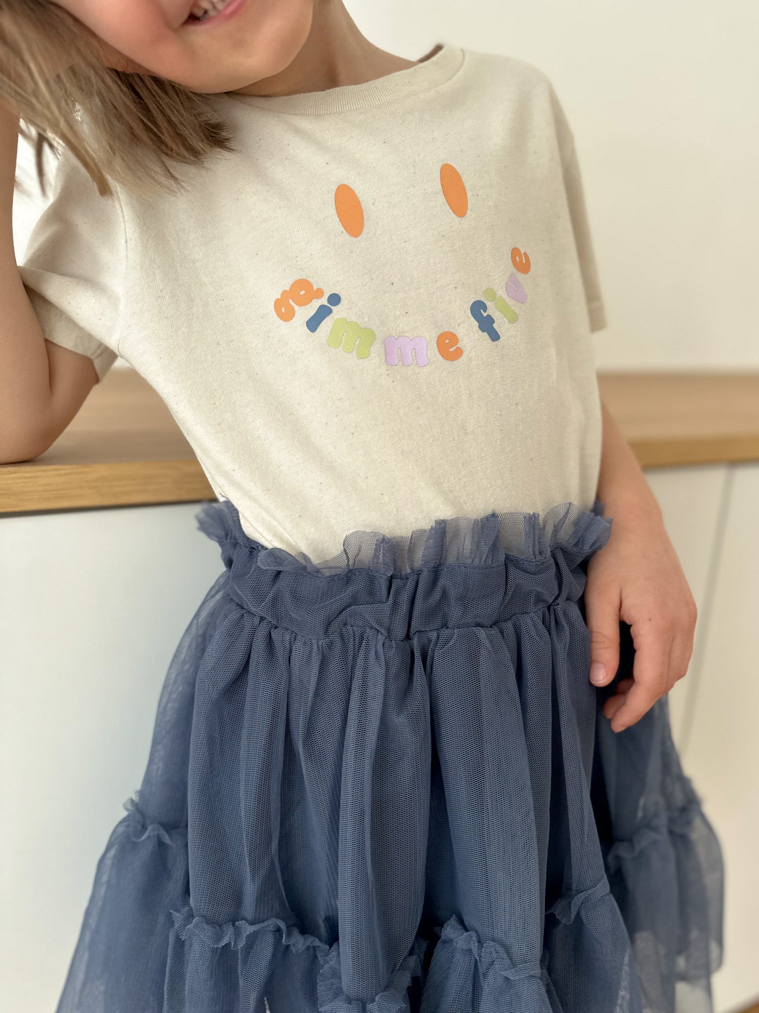 FIVE - Kids Smiley Meilenstein T-Shirt - FAMVIBES
