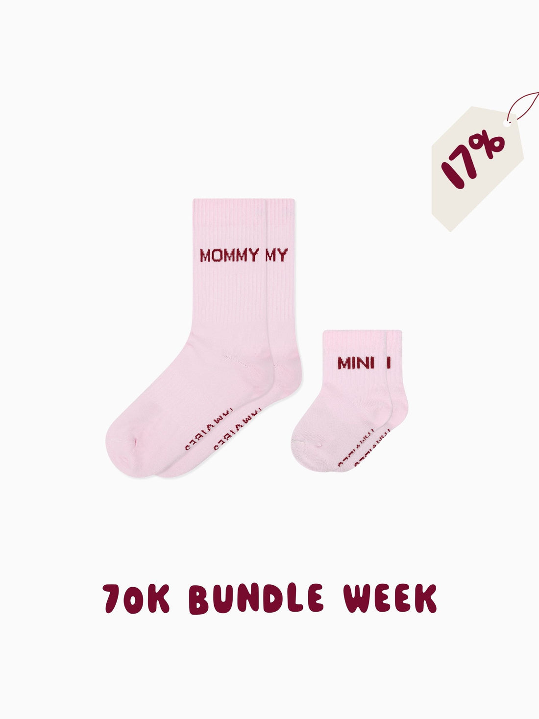 Bundle Deal Mommy &amp; Mini Socken rosa