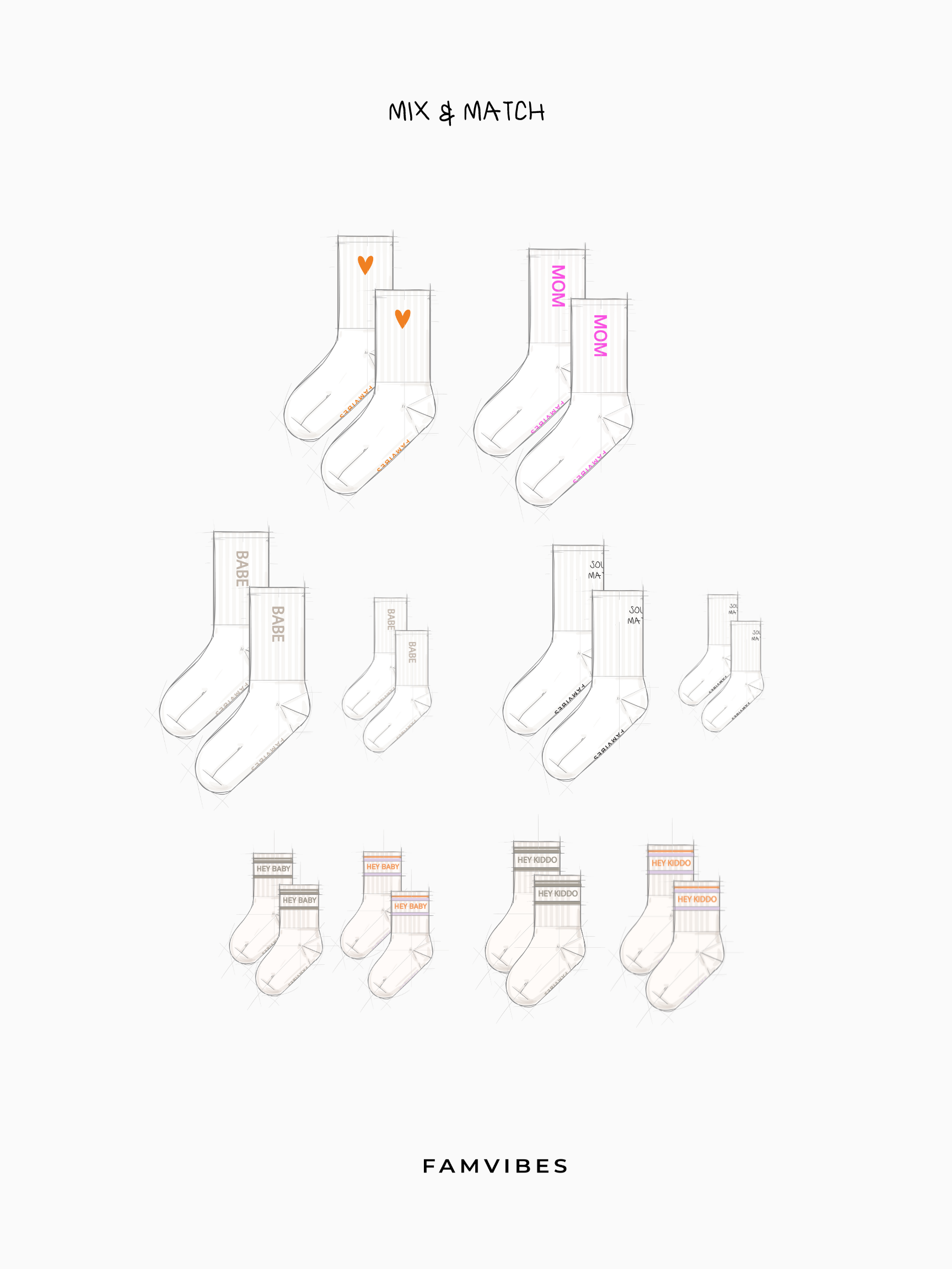 HEY KIDDO - Socken beige | taupe - FAMVIBES 
