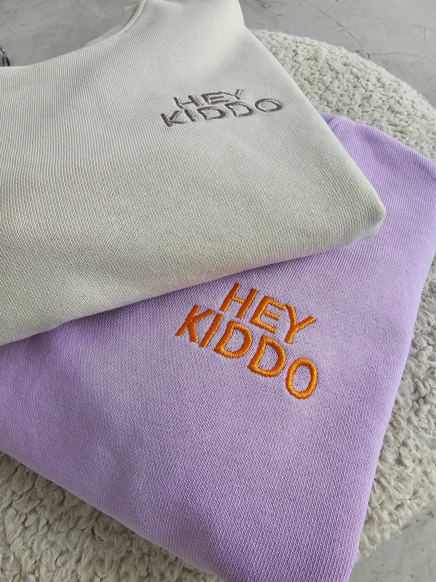 HEY KIDDO Sweatshirt - lavender/ orange - FAMVIBES 