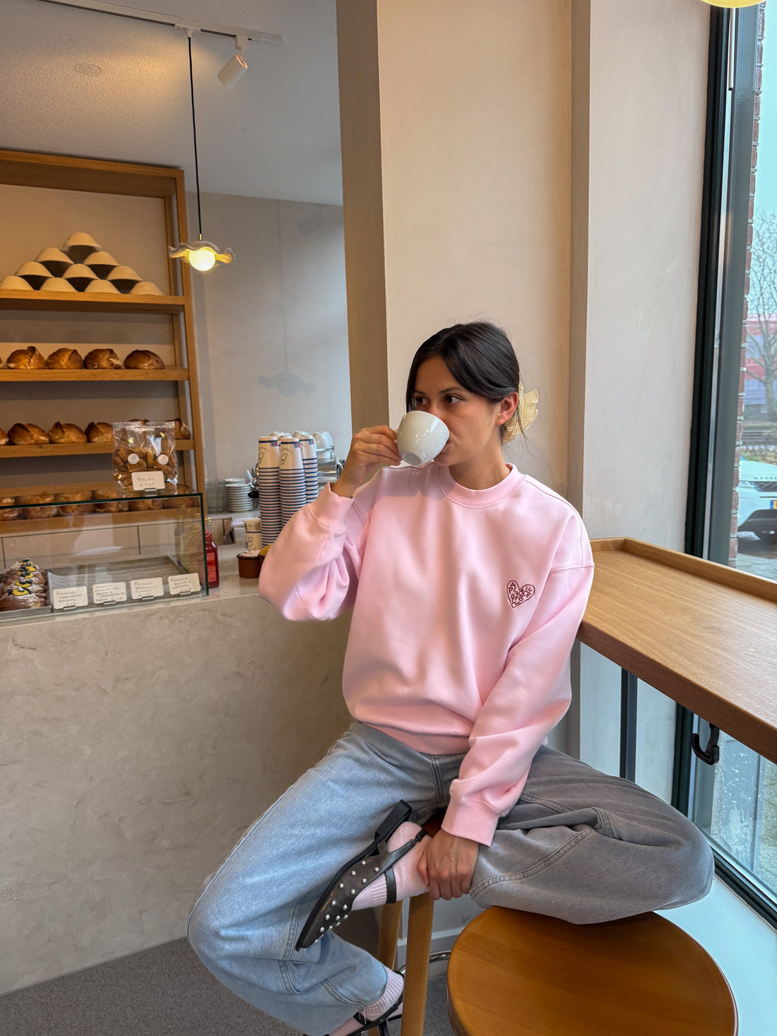 PLACE TO GROW Sweatshirt Unisex - rosa - FAMVIBES 