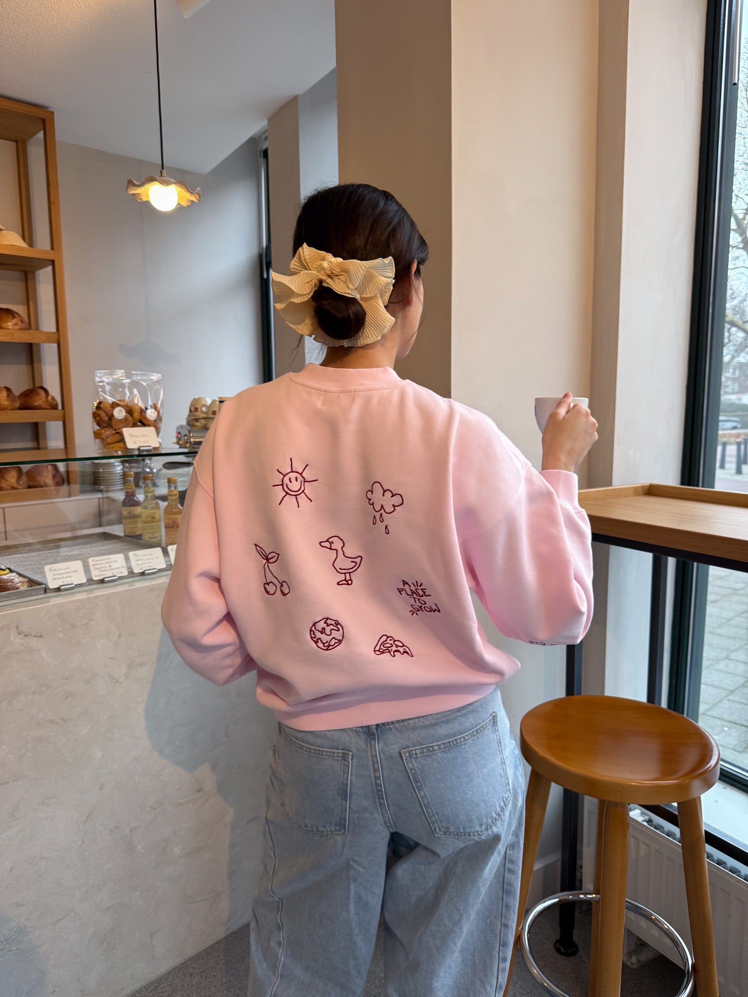 PLACE TO GROW Sweatshirt Unisex - rosa - FAMVIBES 