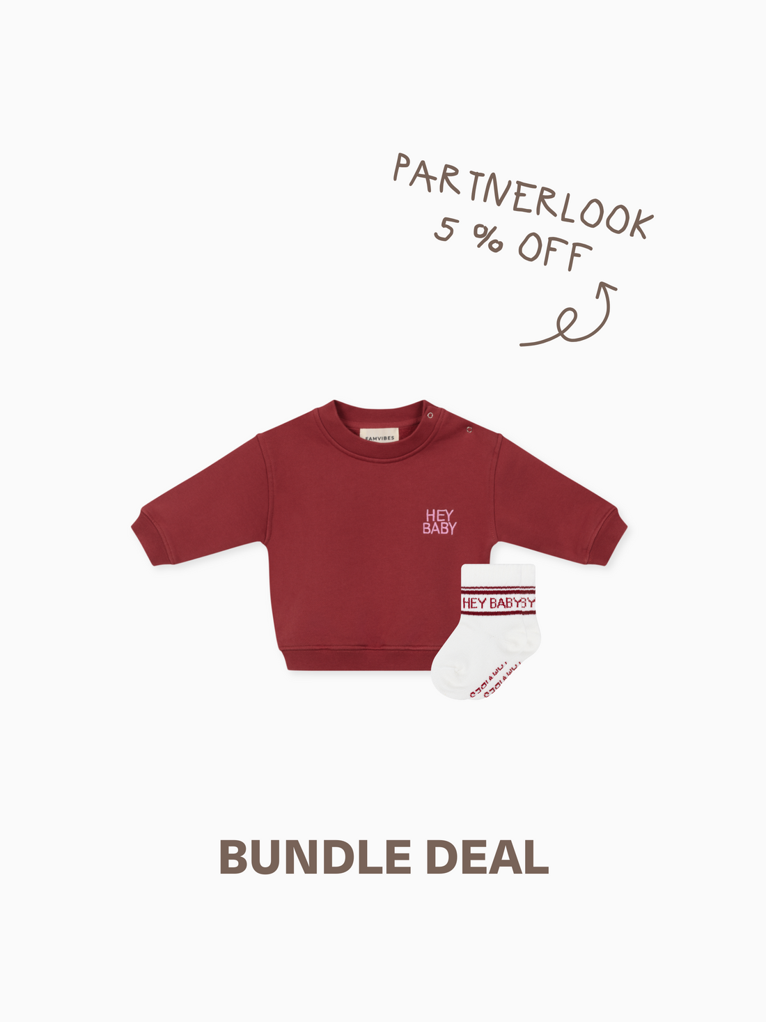 Bundle Deal HEY BABY - burgundy