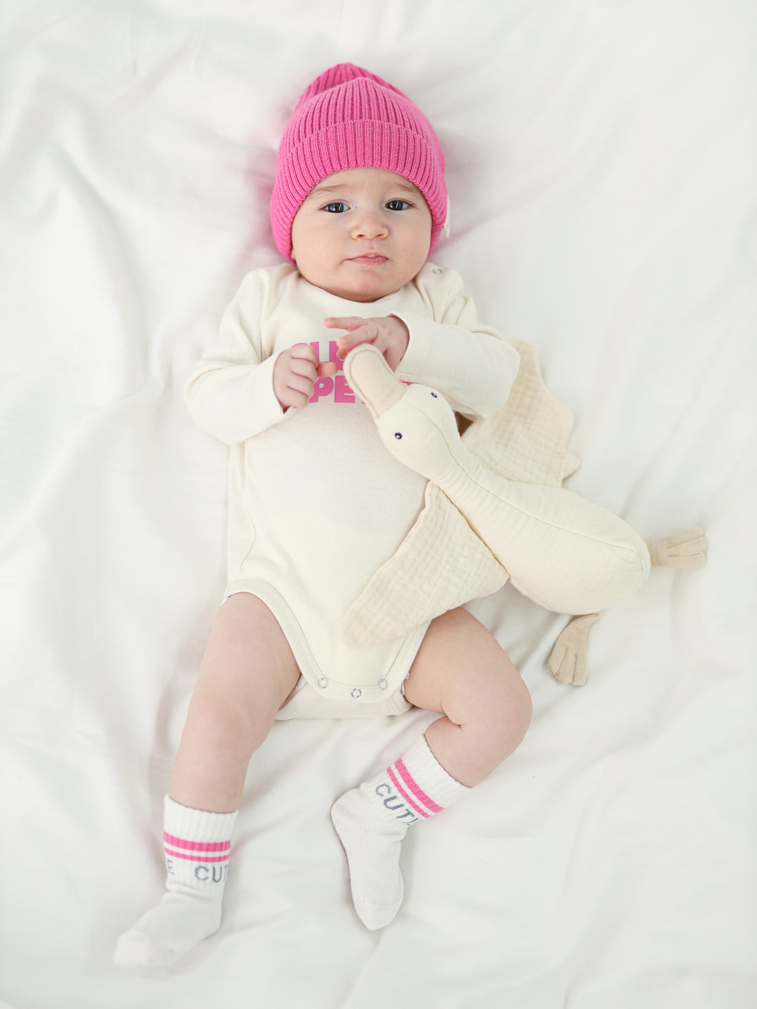 Beanie SNUGGLY BABY - HAPPY PINK